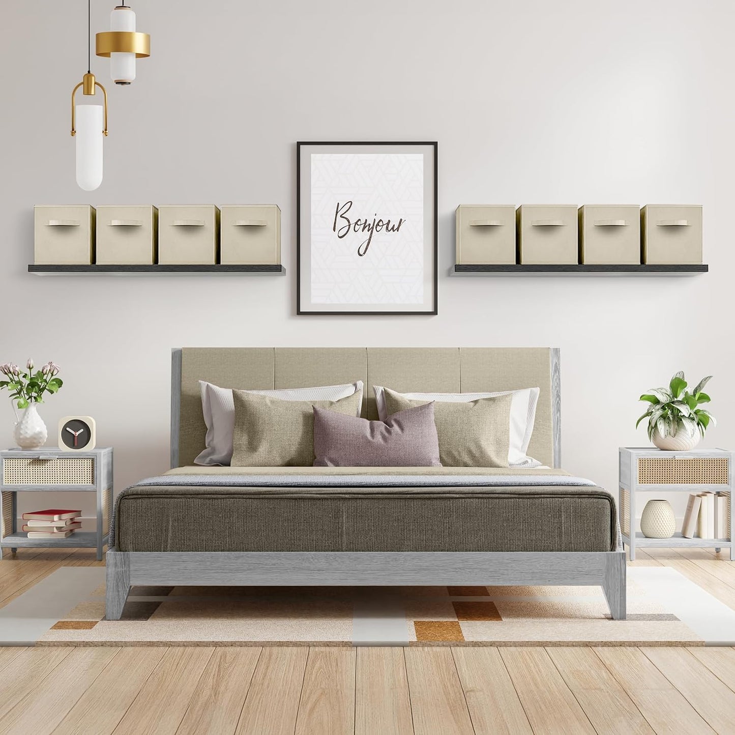 Sorbus 13 Inch Storage Bins - Sturdy Collapsible Fabric Storage Cubes with Handle - 8 Foldable Baskets for Organizing Clothes, Toys, Books - Storage Baskets for Shelves, Closets