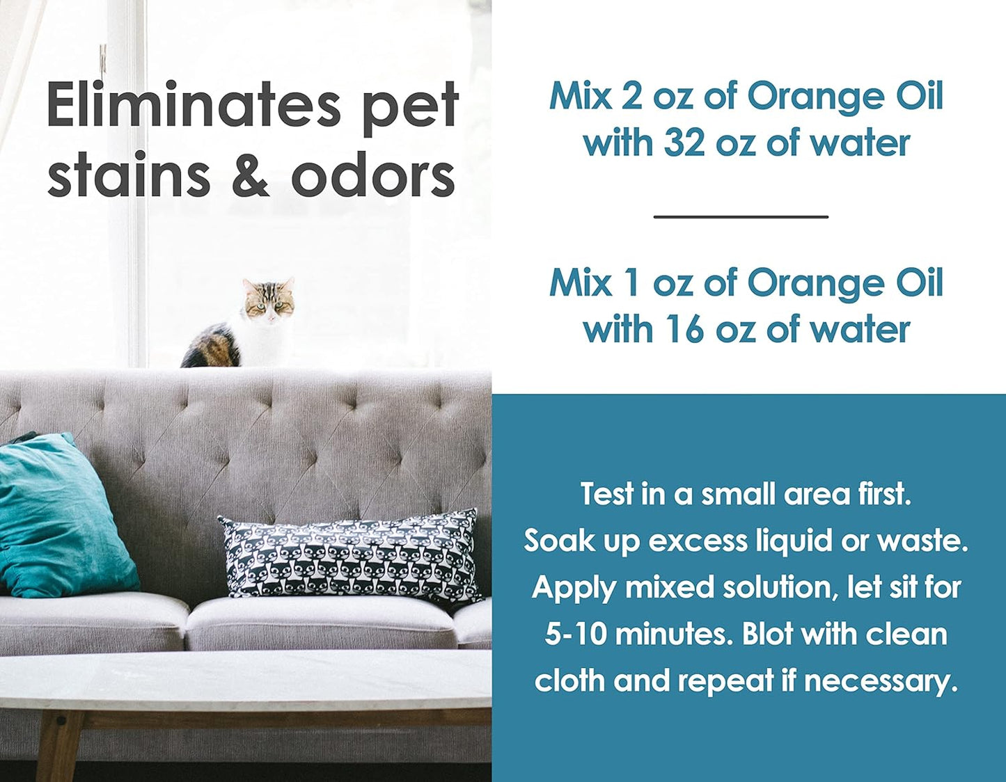 Cold Pressed Orange Oil Concentrate |12-ounce Professional Grade All-Purpose Citrus Cleaner, Degreaser & Pet Odor Eliminator Blend | Dilutes to 6 Gallons of Finished Product | Home and Outdoor Use