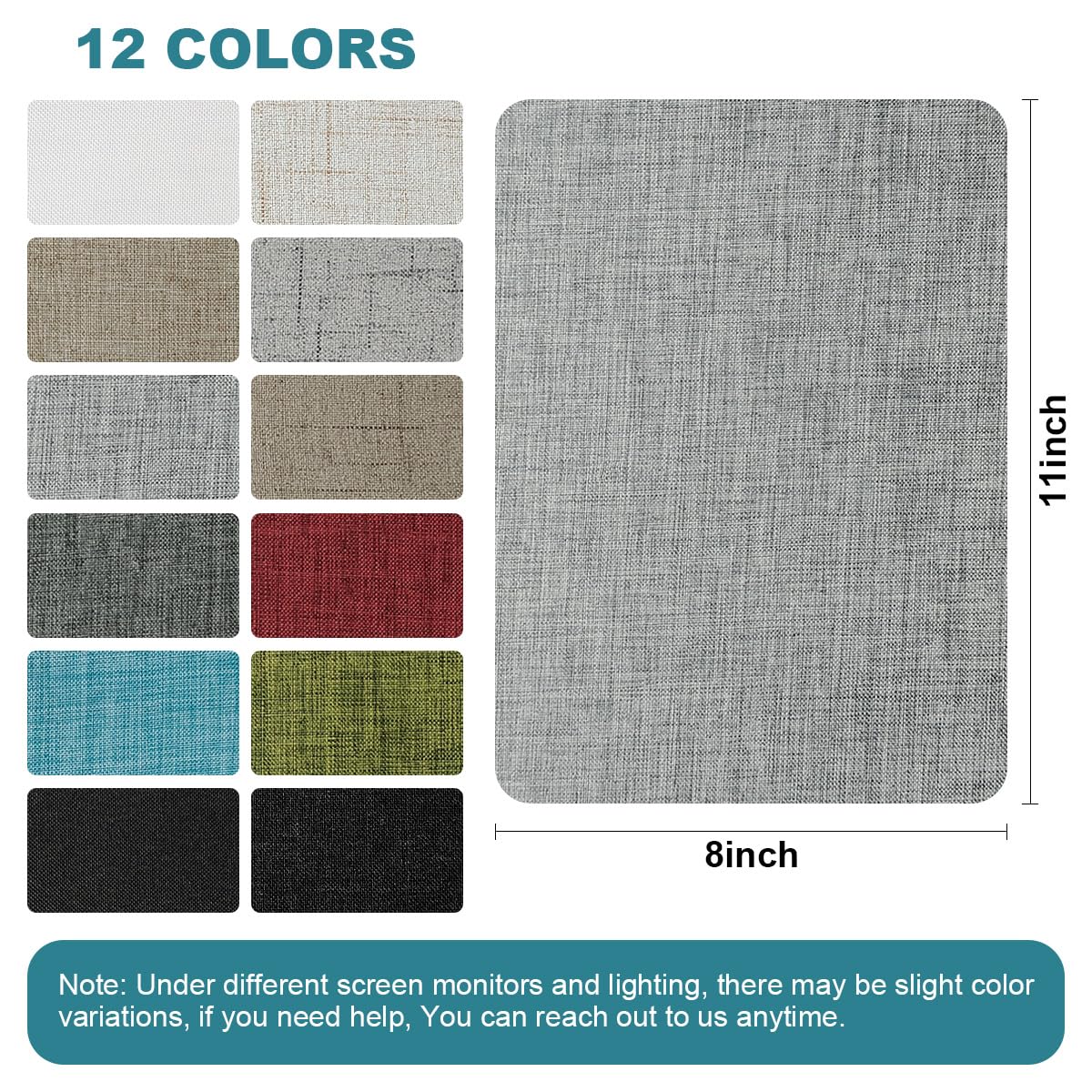 J.CARP 2Pcs Linen Repair Patches, Large Self-Adhesive Fabric Patch for Sofas, Couch, Furniture, Car Seats (8 * 11 inches-2PCS Grayish Beige2.0)