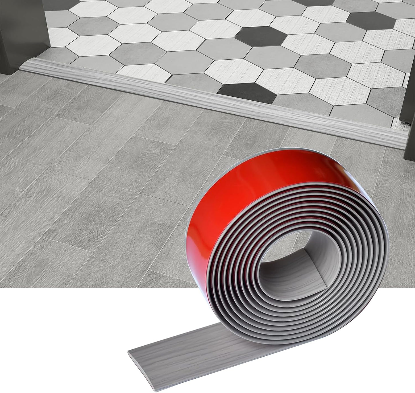 Floor/Door Flat Transition Strip & Self Adhesive Floor Vinyl Floor Edge Trim Laminate Floor Gap Covering Joining Strip