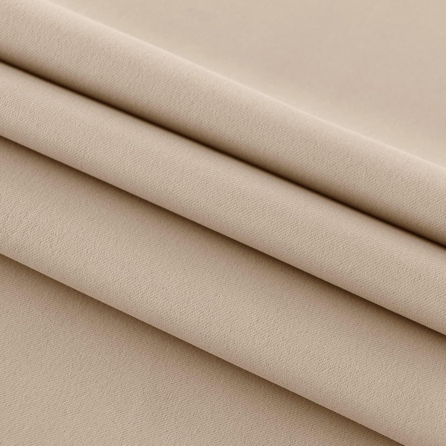 DWCN French Door Curtains – Rod Pocket Thermal Blackout Curtain for Doors with Glass Window, Kitchen and Patio Doors for Privacy, 25 X 72 Inches Long, 1 Curtain Panel with Tieback, Beige