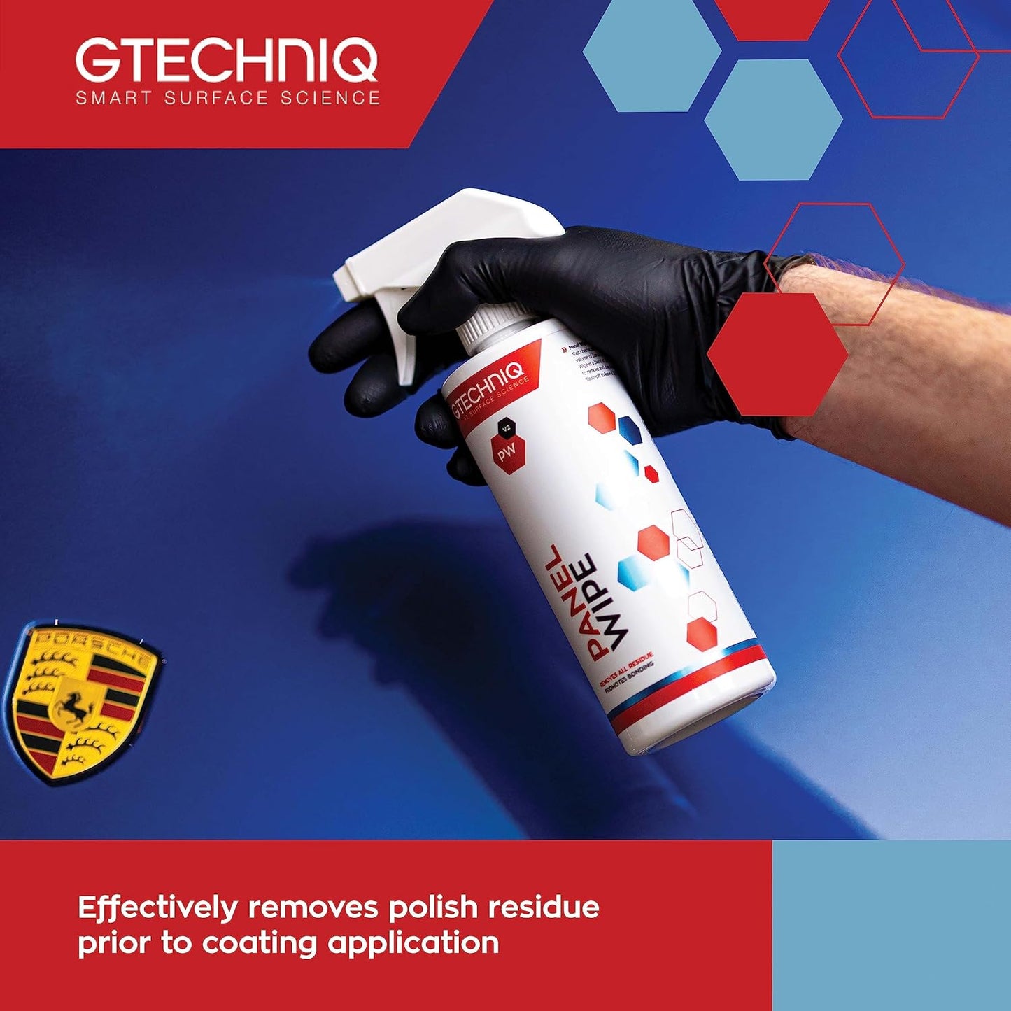 Gtechniq Panel Wipe for Car Cleaning, Pre-Sealant Car Cleaner for Polish Residue, Fragrance-Free, Transparent, 500ml