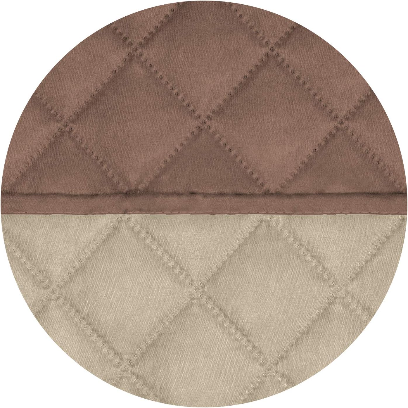PureFit Reversible Quilted Sofa Cover, Water Resistant Medium Slipcover Furniture Protector, Washable Couch Cover with Non Slip Foam and Elastic Straps for Kids, Dogs, Pets (Loveseat, Brown/Beige)