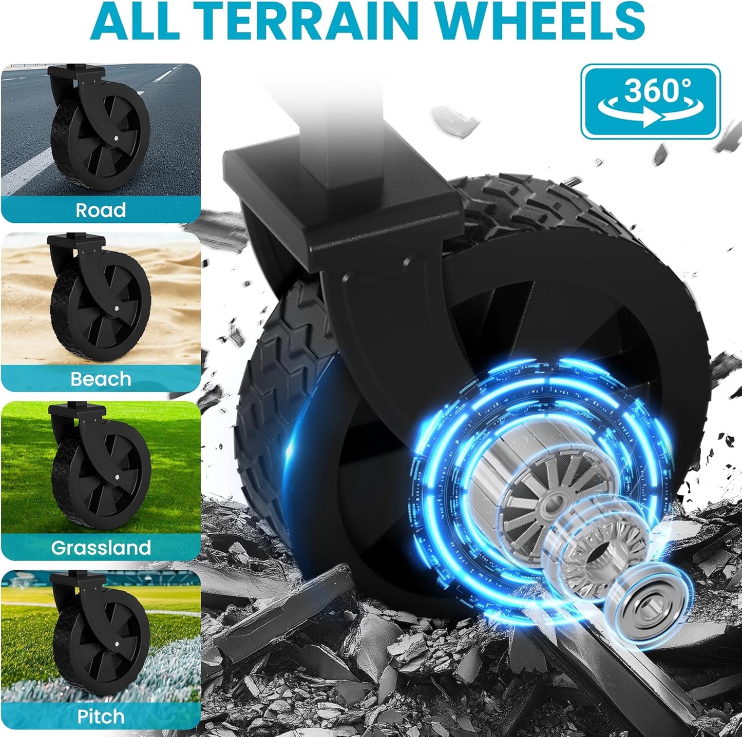 Collapsible Folding Wagon with Tailgate, Wagons Carts Foldable with 350lbs Capacity, Lightweight Portable Utility Wagon Cart for Shopping Camping Sports Garden (Navy)