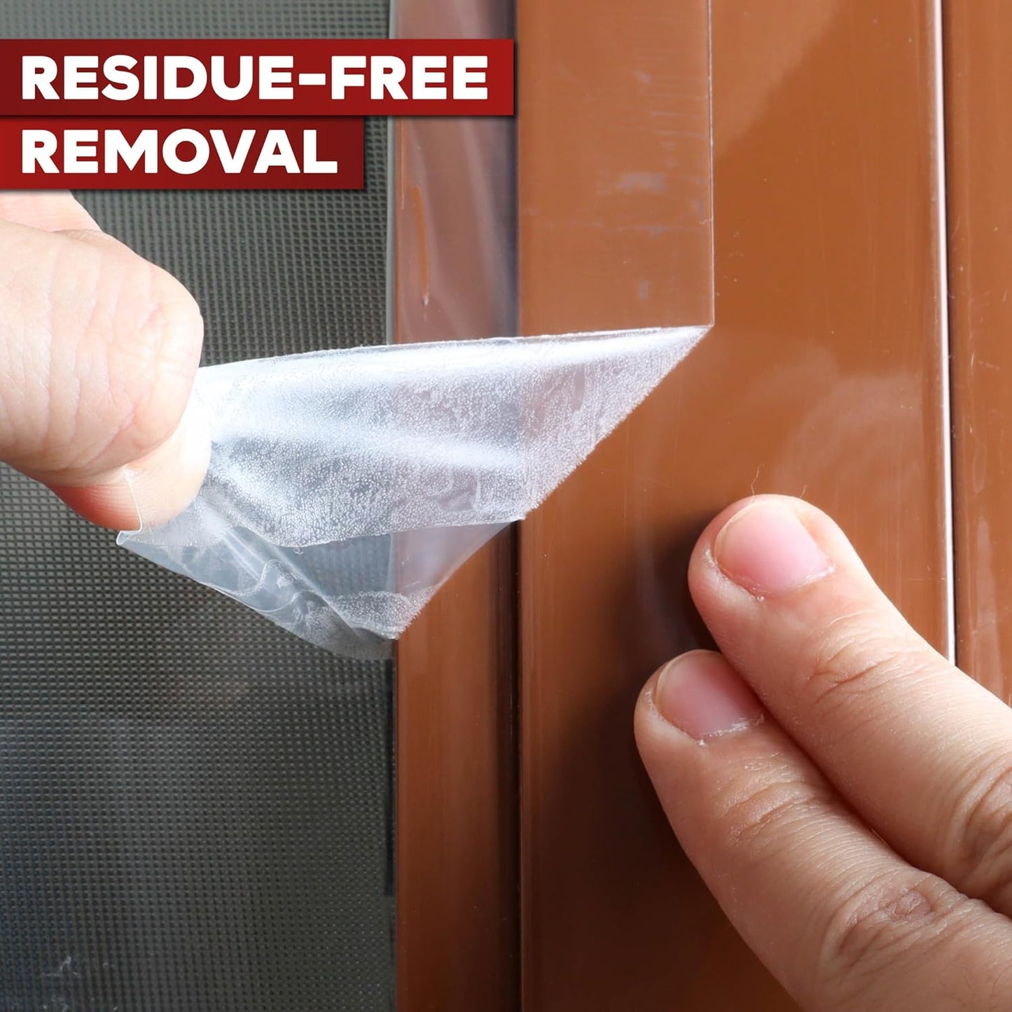 XFasten Transparent Window Weather Sealing Tape, 2-Inch x 30 Yards (50.8mm x 27.43m), Clear Window Draft Isolation Sealing Film Tape, No Residue