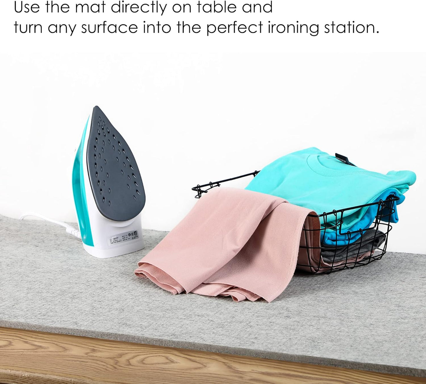 Wool Pressing Mat for Quilting - 22x60 XL Extra Large Felt Ironing Pad 3/8" Thick, 100% Wool Heat Resistant for Ironing, Sewing, Cutting on Ironing Board, Tabletop, Dryer, Countertop