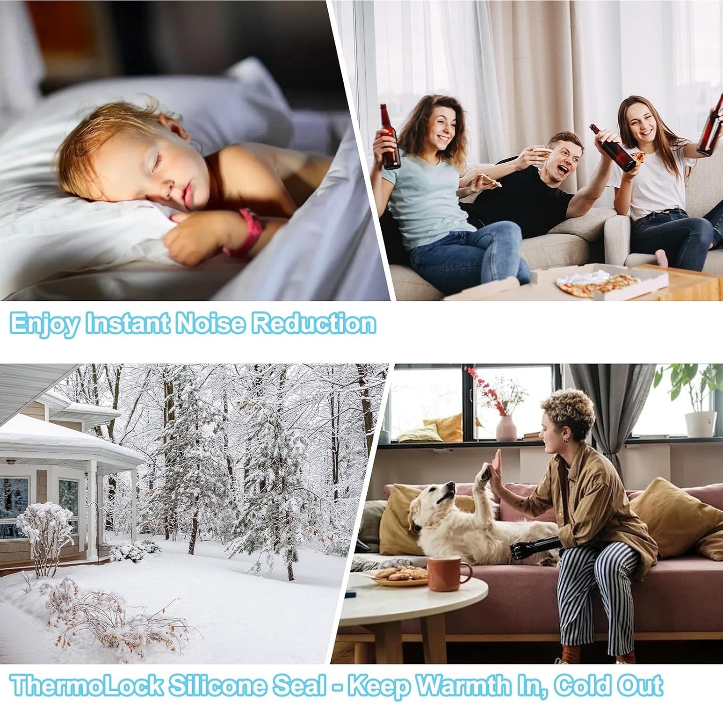 Heavy-Duty 20 ft x 2 in Weather Stripping, Door Draft Stopper Silicone Seal Strip for House and Glass Shower Doors for Collision and Side Gaps of Door and Windows, White