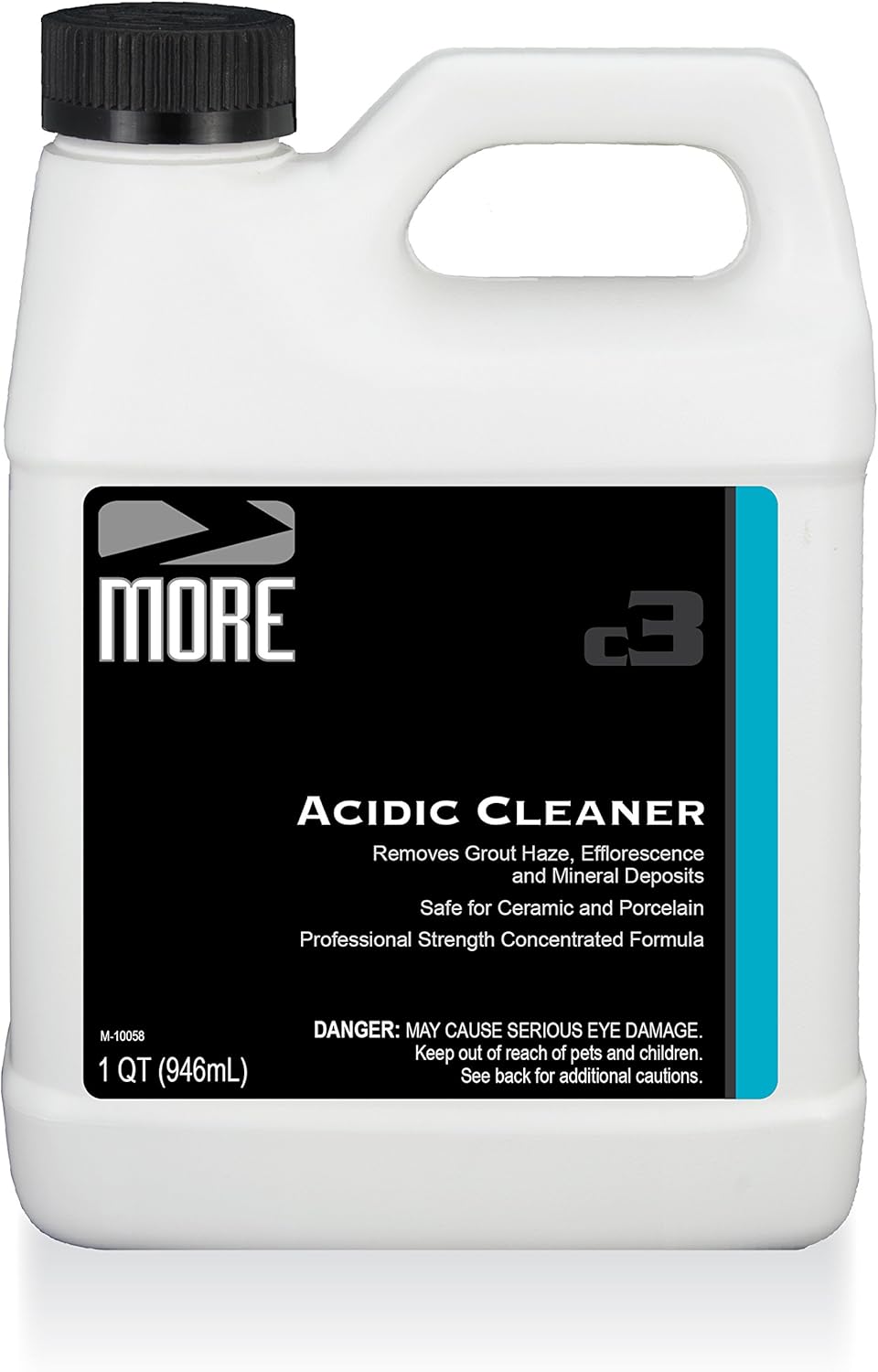 MORE Grout Cleaner for Tile Floors - Acidic Grout Cleaning Solution - Removes Cement-Based Grout Haze, Efflorescence and Mineral Deposits - Quart 32oz