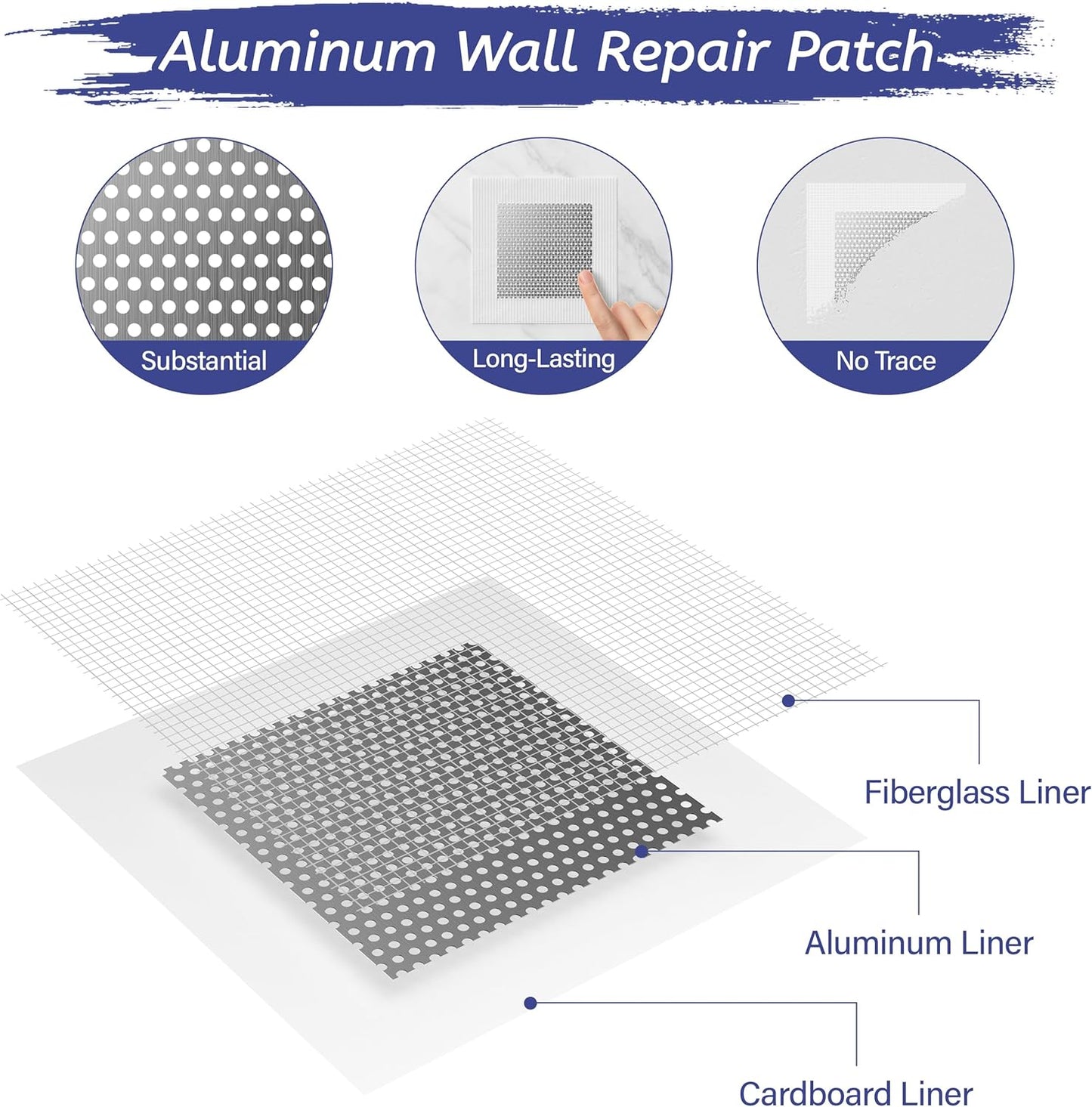 Oriflame Drywall Repair Kit: 8.5 Ounce Spackle Wall Repair with Patch/Scraper/Sandpaper/Gloves - White Wall Putty for Nail Holes/Cracks/Dents/Stains/Peeled Wall