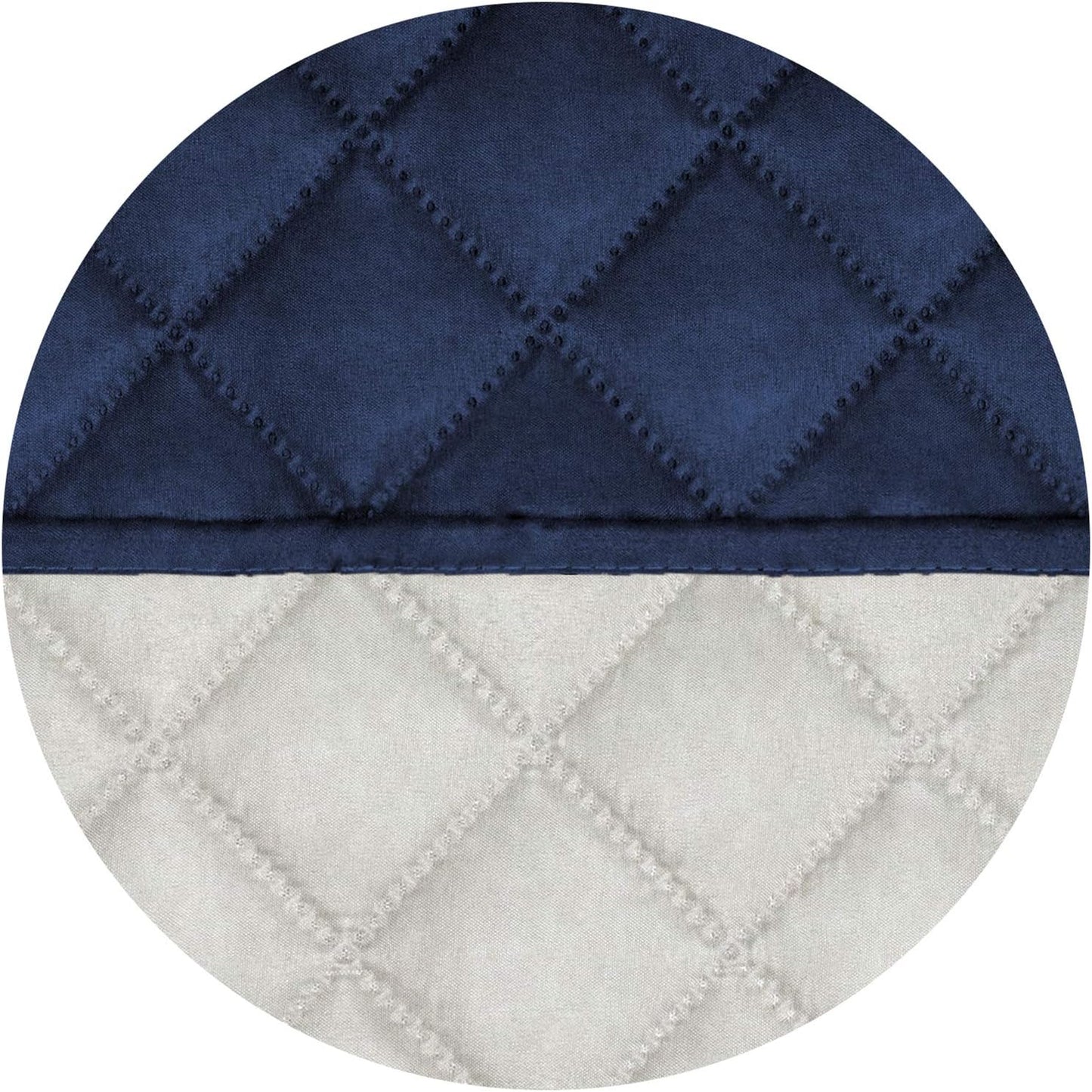 PureFit Reversible Quilted Sofa Cover, Water Resistant Slipcover Furniture Protector, Washable Couch Cover with Non Slip and Elastic Straps for Kids, Dogs, Pets (XX Large, Navy/Ivory)