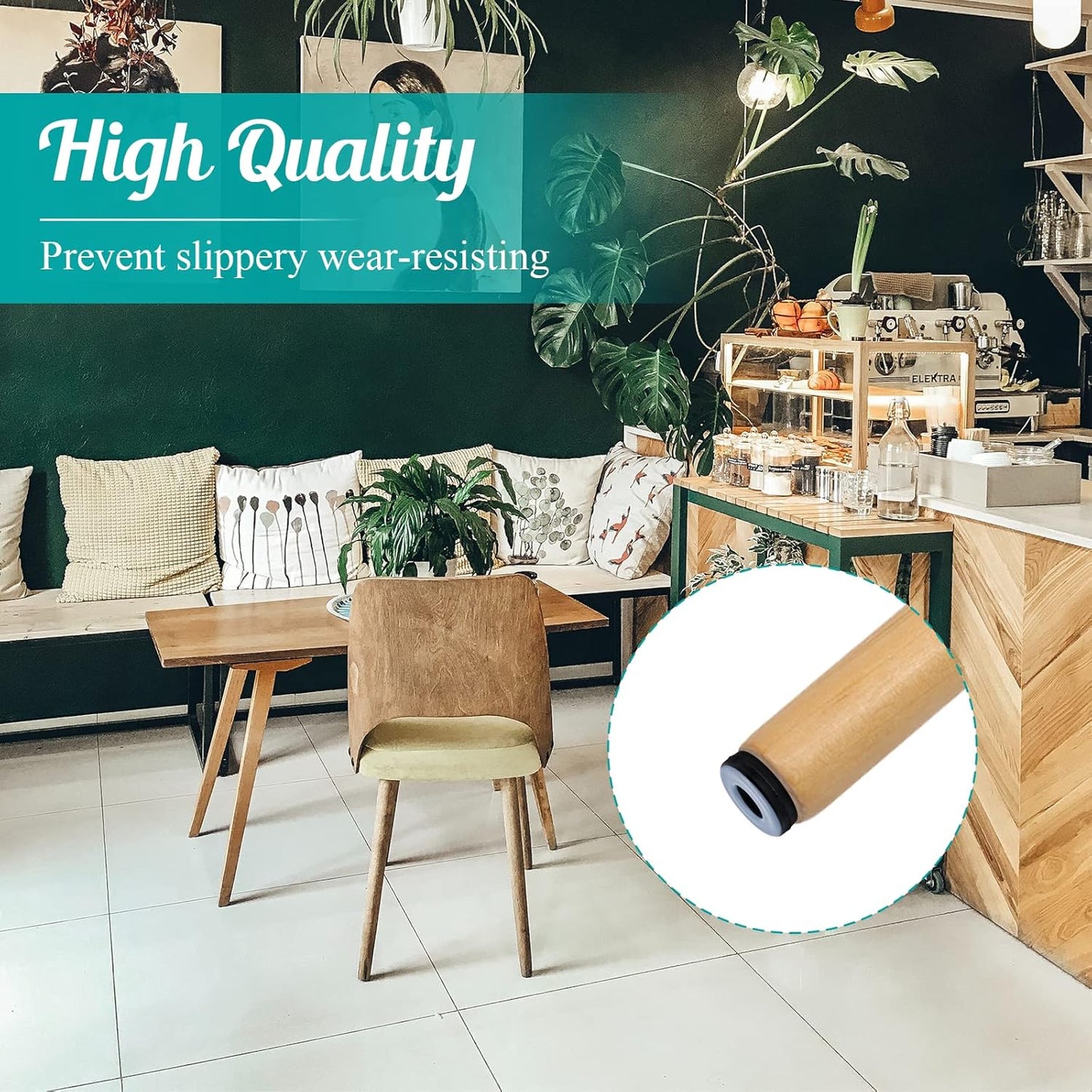 24pcs 1" (25mm) Screw on Furniture Sliders, Teflon Chair Leg Slides, Round Furniture Glides with Screws for Hardwood Floors Protectors (Gray/Black)