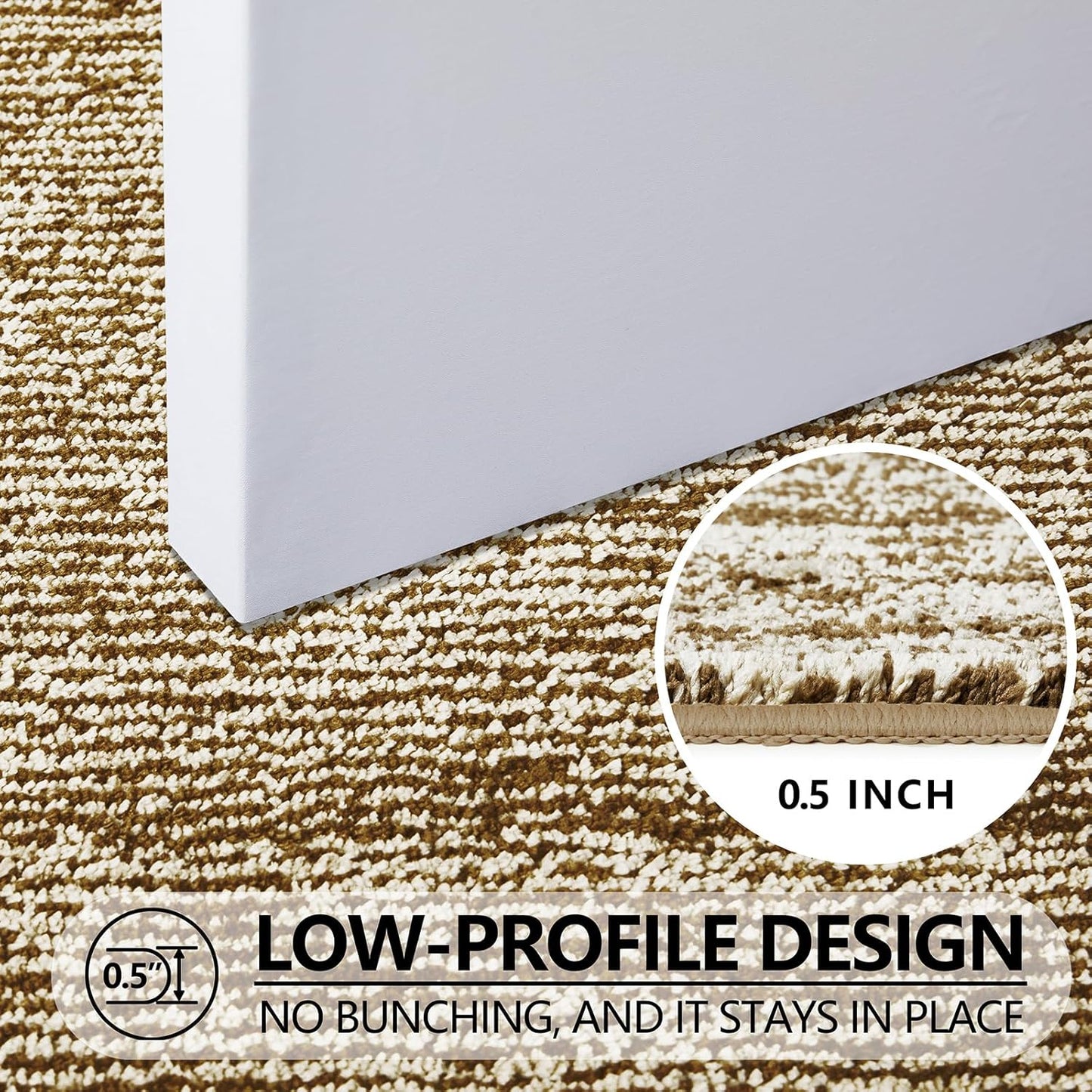 REFETONE Indoor Doormat, Front Door Mat 32"x48" Absorbent Rubber Backing Non Slip Back Door Mats, Washable Low-Profile Inside Floor Mat Door Rugs for Entryway, Resist Dirt Mud Mat for Dogs, Coffee