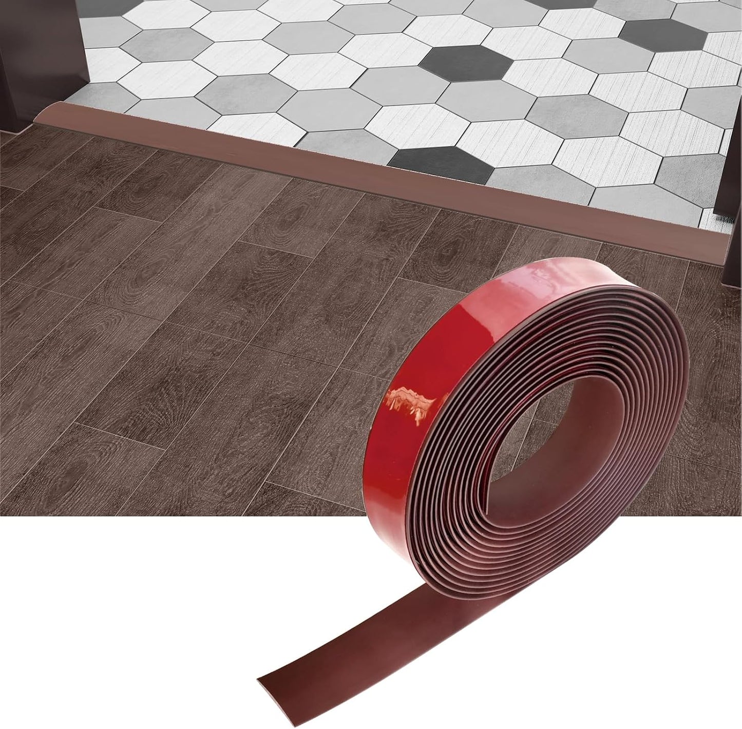 Floor Transition Strip & Self Adhesive Floor Vinyl Floor Edge Trim Laminate Floor Gap Covering Joining Strip