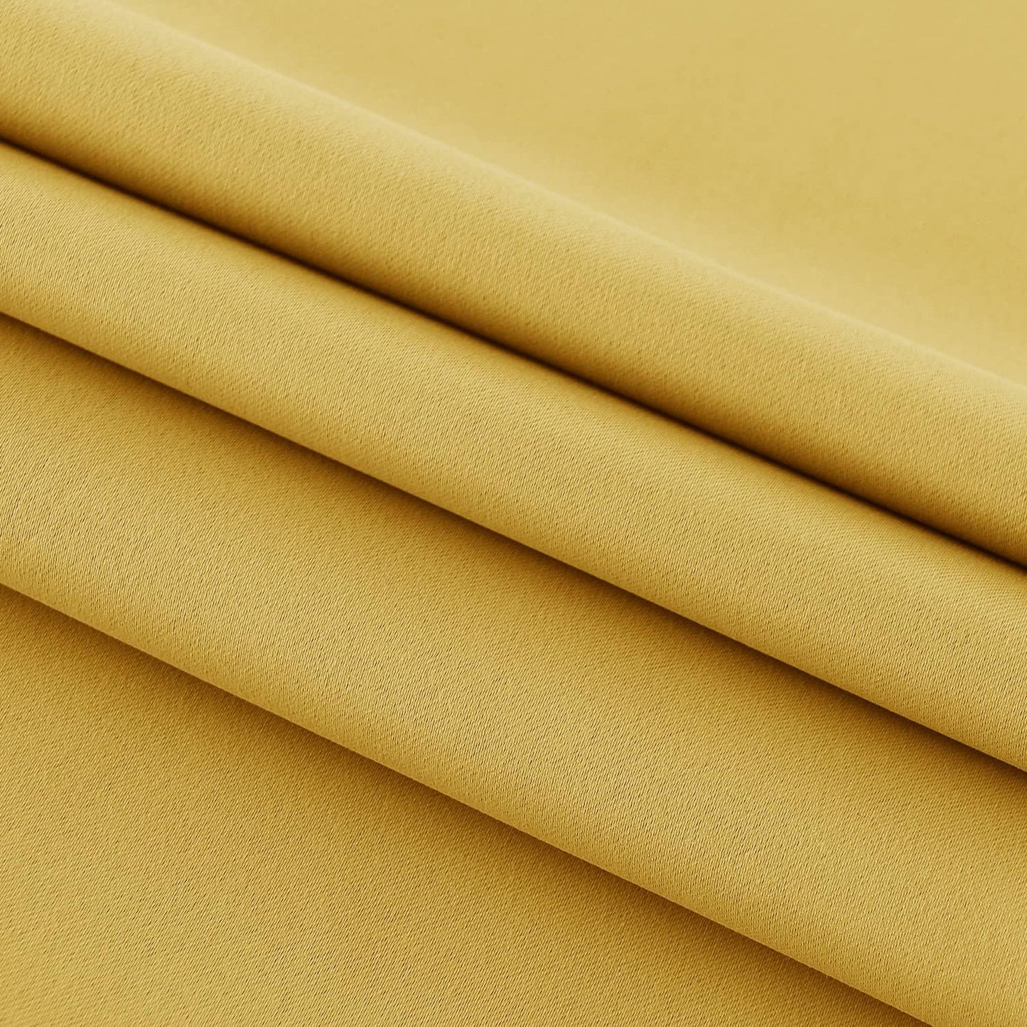 DWCN French Door Curtains – Rod Pocket Thermal Blackout Curtain for Doors with Glass Window, Kitchen and Patio Doors for Privacy, 54 X 72 Inches Long, 1 Curtain Panel with Tieback, Yellow