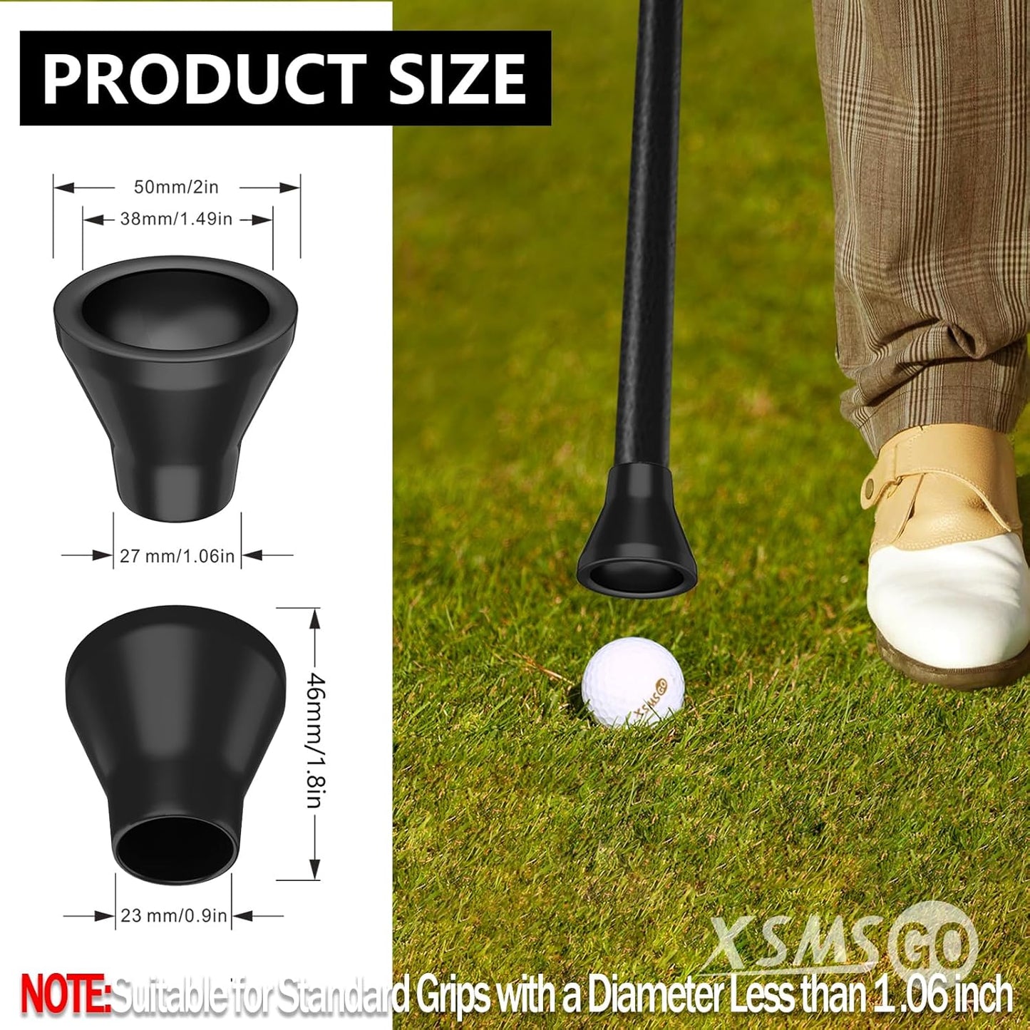 4pcs Golf Ball Retriever,Quick-Install Golf Ball Picker Upper Tool,Durable Golf Ball Grabber for Putter and Swing Handle Golf Accessories (Suction Cup)