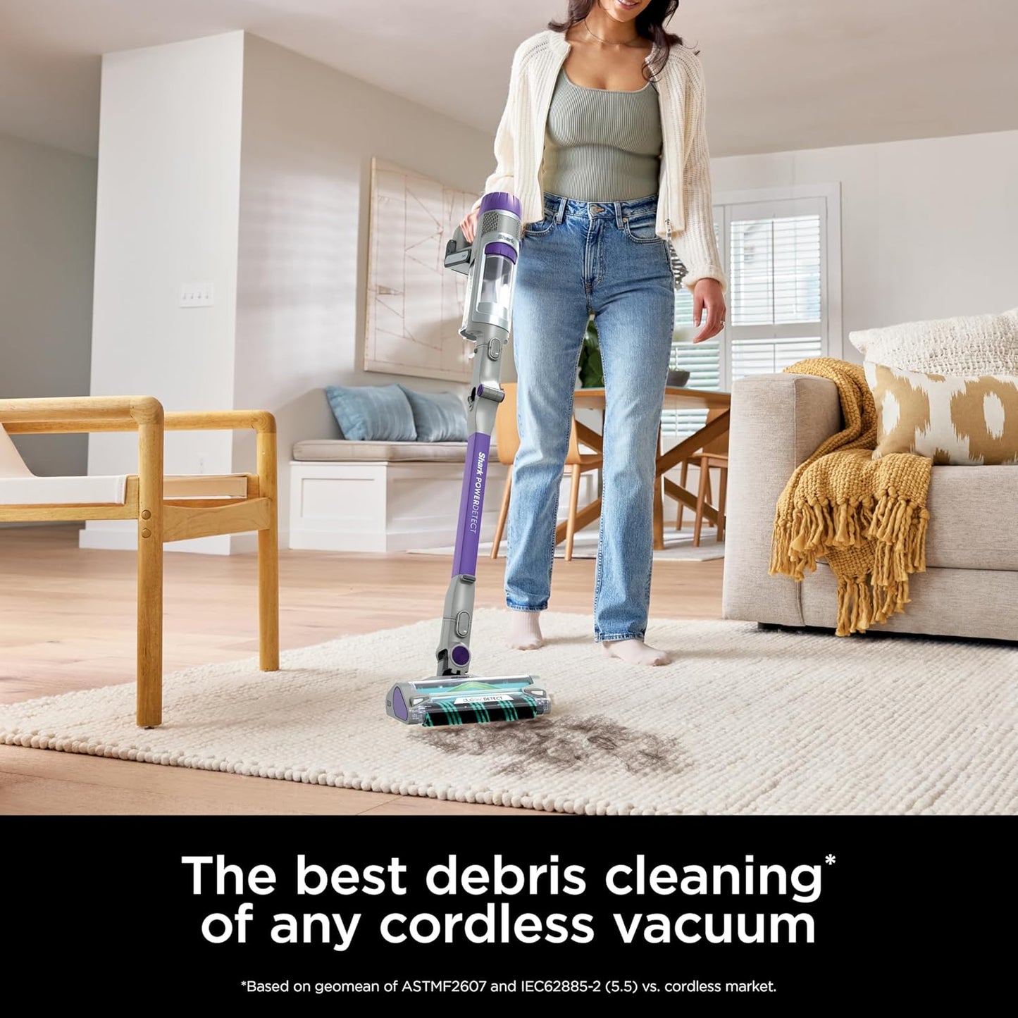 Shark PowerDetect Cordless Stick Vacuum, Powerful Suction, HEPA Filtration, 70-Minute Runtime, Carpet & Hard Floor, Portable, XL Dust Cup, Stick Vacuum for Pet Hair, Dark Gray, IP1251