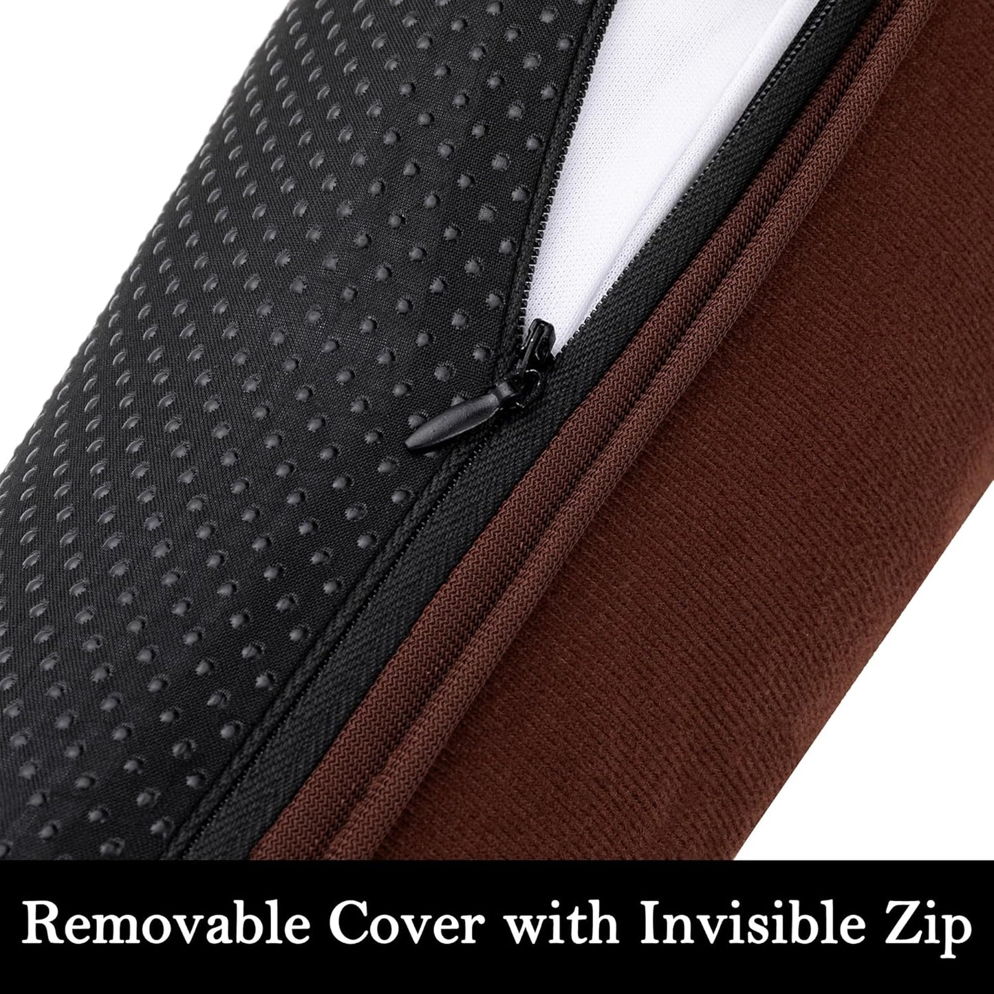 Sunolga 36" Door Draft Stopper Blocks Hot and Cold Air with Removable Washable Cover for Gaps Up to 3", All-Season Seal for Noise, Door Sweep for Bottom of Door and Window, Home Essentials, Coffee