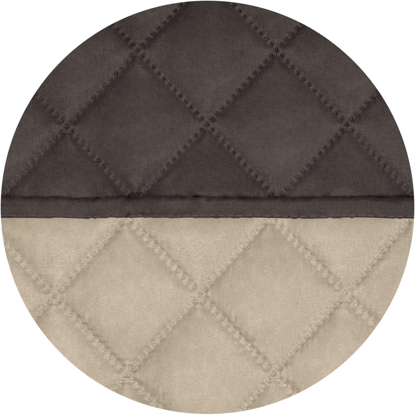 PureFit Reversible Quilted Sofa Cover, Water Resistant Slipcover Furniture Protector, Washable Couch Cover with Non Slip and Elastic Straps for Kids, Dogs, Pets (XX Large, Chocolate/Beige)