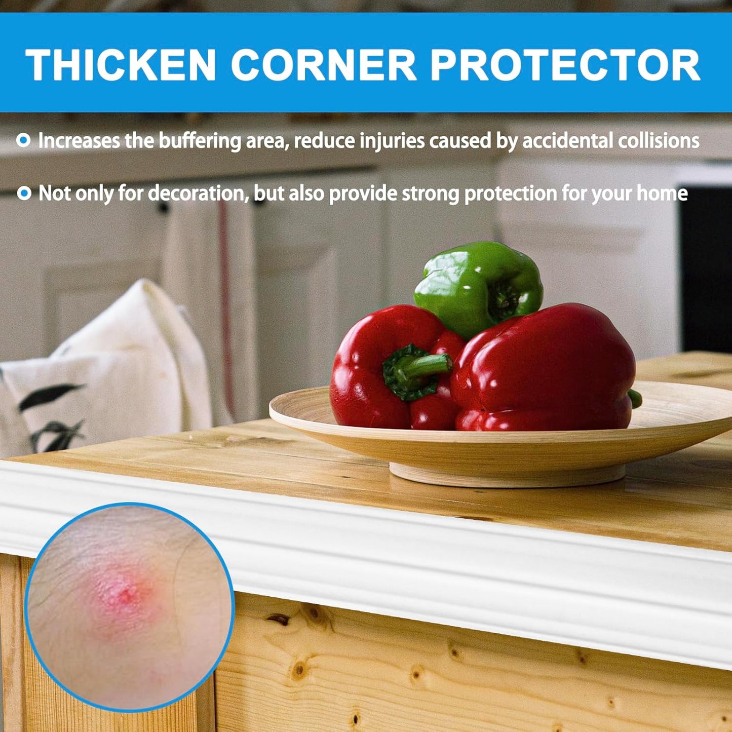 Wall Corner Protector Peel and Stick Corner Trim Molding Flexible Inside & Outside Wall Edge Guard Self Adhesive Moulding Trim for Edge Use, White, 0.8” W x 40’ L