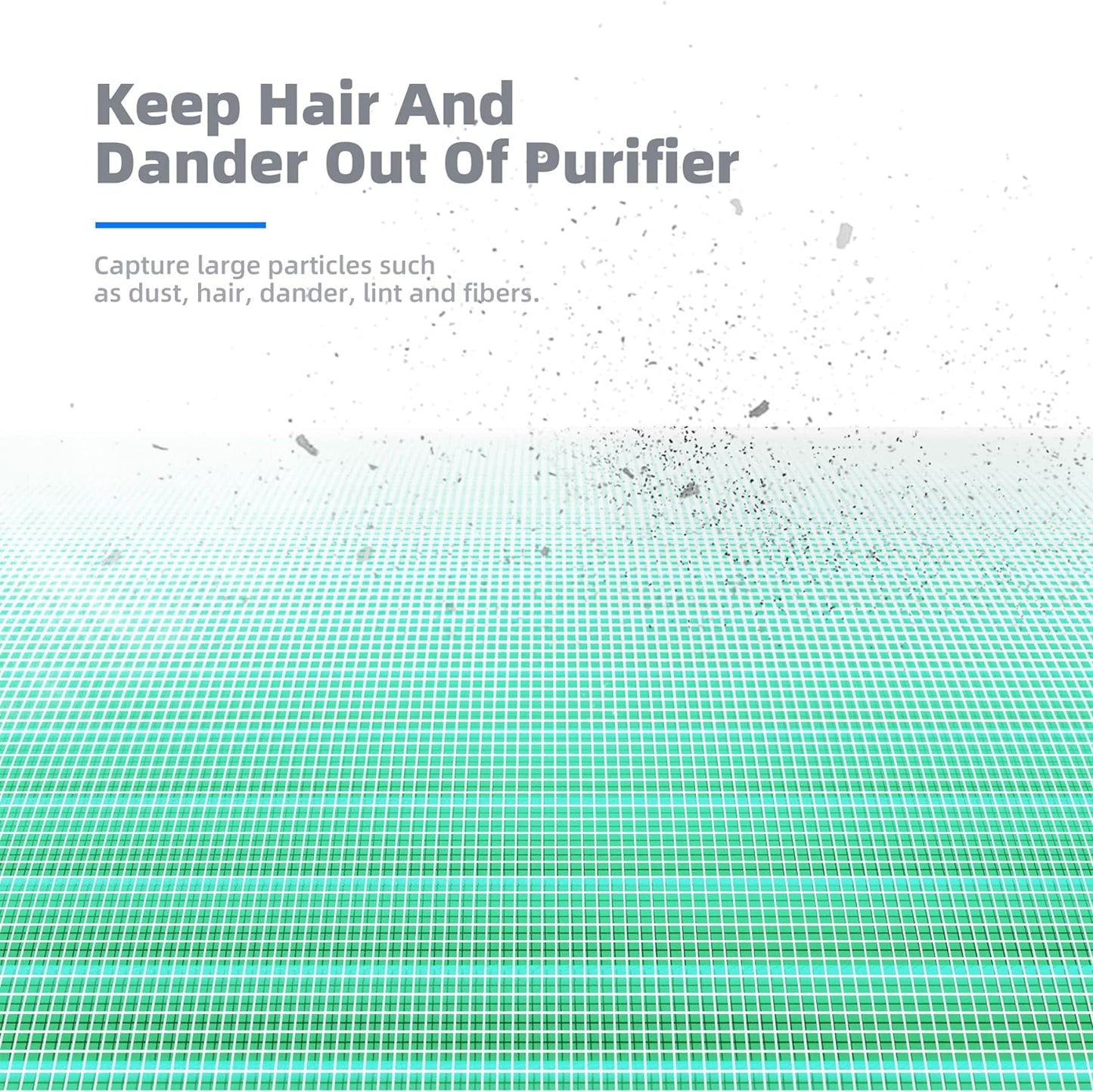 AROEVE MK01 & MK06 Air Filter Replacement 4-in-1 Air Filter for Pollen Pet Dander Hair- Pet Dander Version(2 Pack)