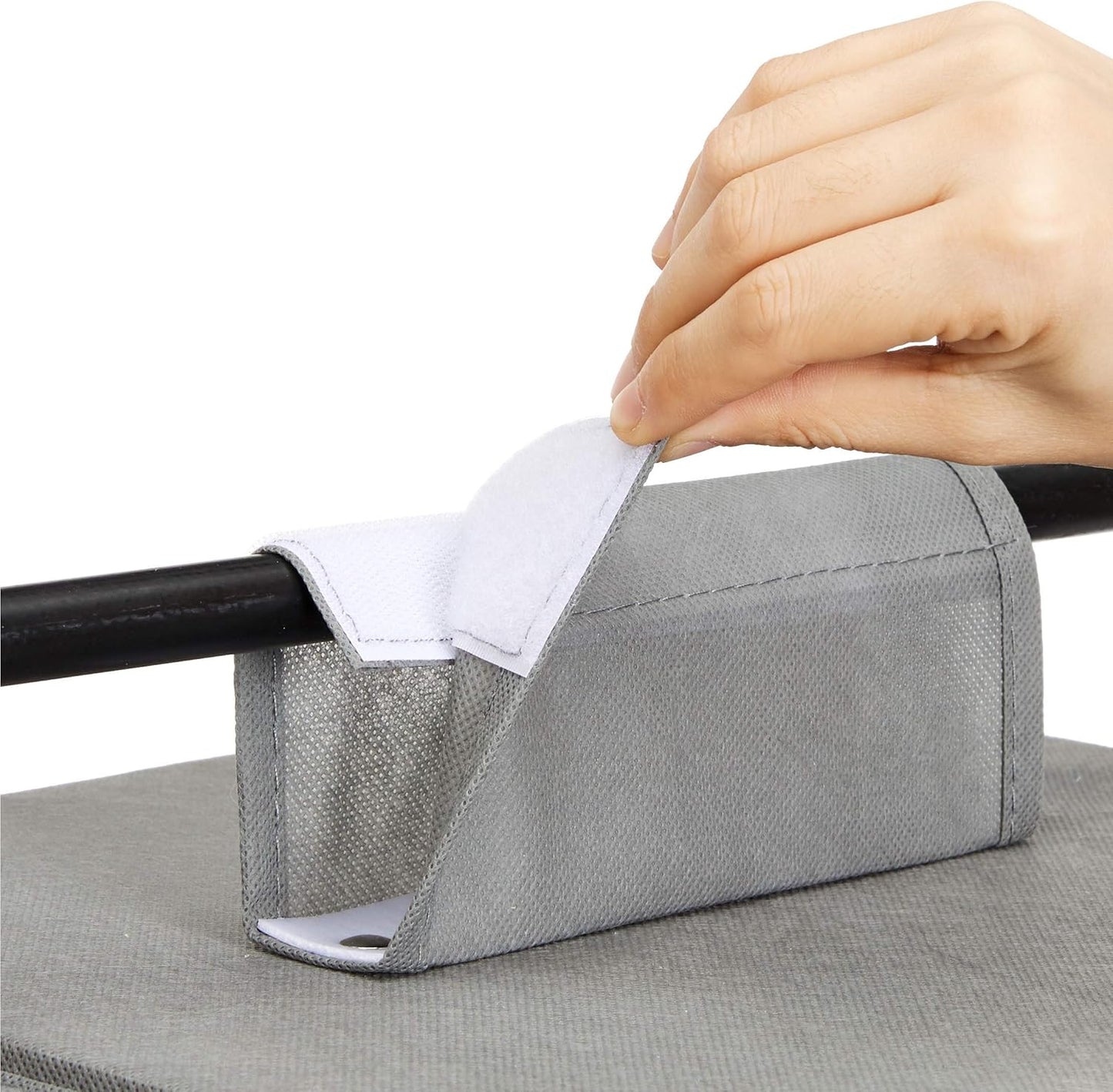 Amazon Basics 6-Tier Hanging Shelf Closet Storage Organizer with Removable Drawers, Grey, 6.9"D x 13.6"W x 12.2"H