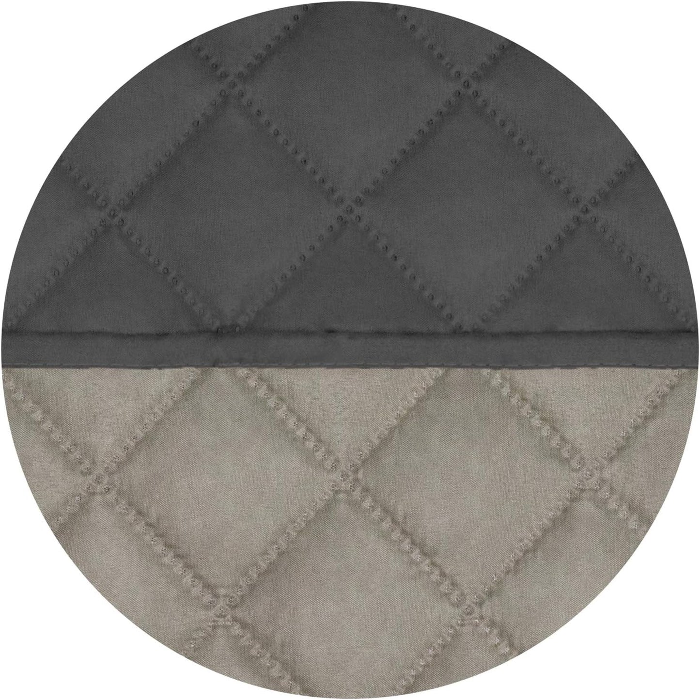 PureFit Reversible Quilted Sofa Cover, Water Resistant Slipcover Furniture Protector, Washable Couch Cover with Non Slip and Elastic Straps for Kids, Dogs, Pets (Oversized Recliner, Dark Gray/Beige)