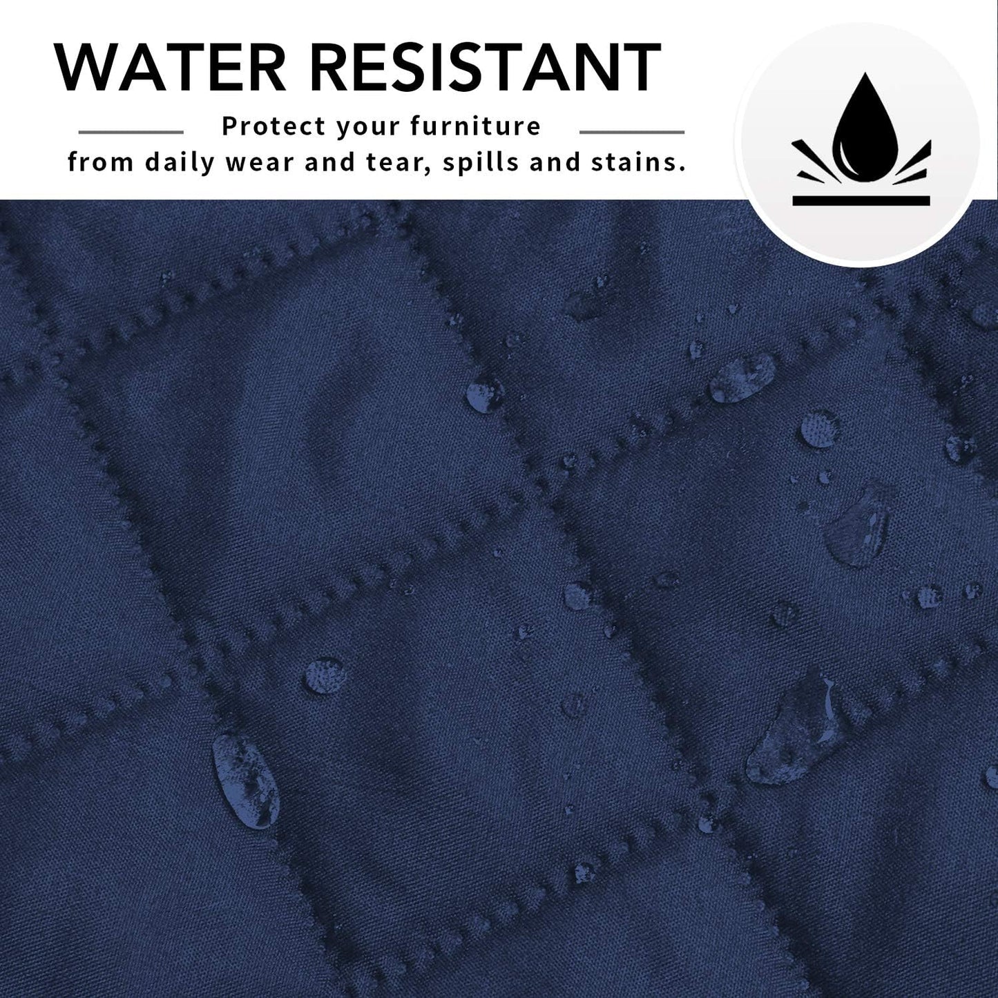 Easy-Going Sectional Couch Covers for Dogs L Shape Sofa Cover Reversible Sofa Slipcover Chaise Lounge Cover Furniture Protector Cover for Pets Dog Cat (42 x 52 inches, Navy/Navy)