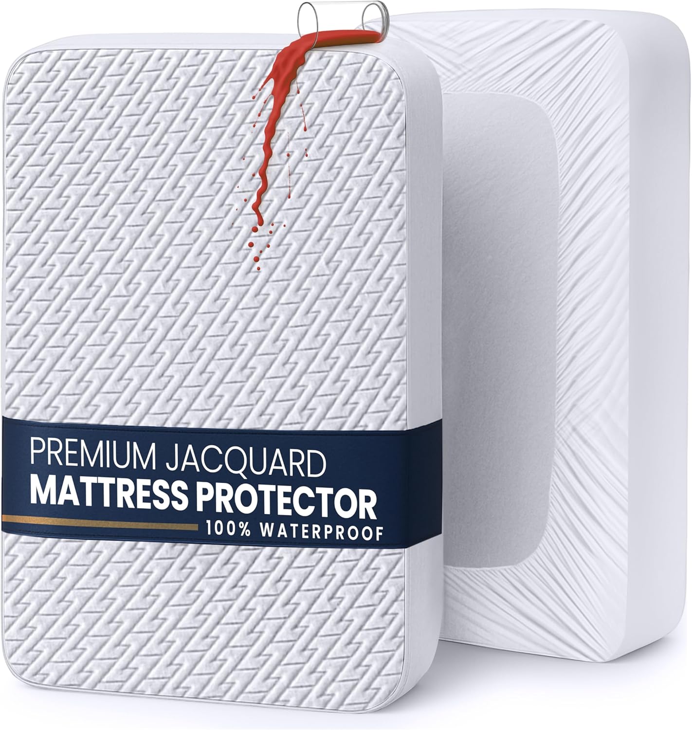 Utopia Bedding Waterproof Mattress Protector Full Size, Premium 3D Air Soft Fabric Mattress Cover, Fits 15 Inches Deep, Breathable, Fitted Style with Stretchable Pockets