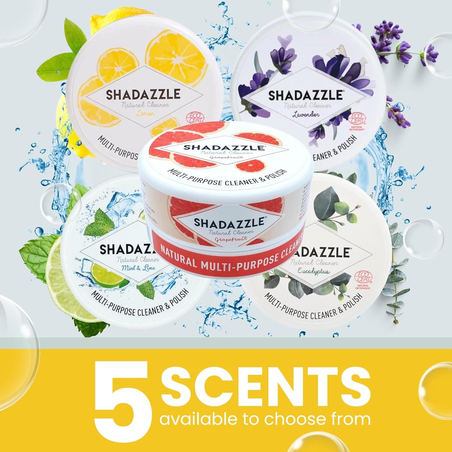 Shadazzle Natural All Purpose Cleaner and Polish – Eco friendly Multi-purpose Cleaning Product (2 Packs, Lemon)