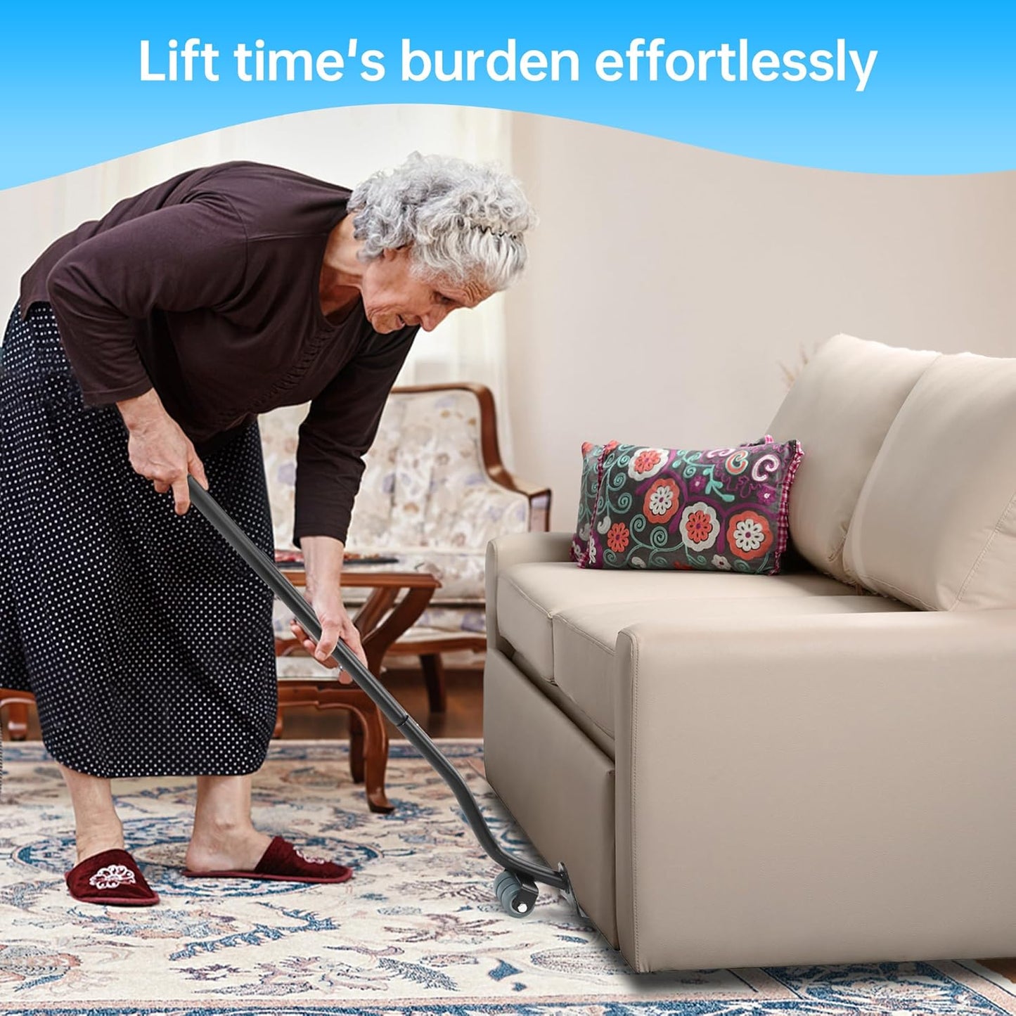 Furniture Lifter Tool, Appliance Lifter, Save 80% Effort, Lift Up to 800 Pounds Heavy Items, Furniture Lifter Jack for Heavy Furniture Appliance, Safely and Easily