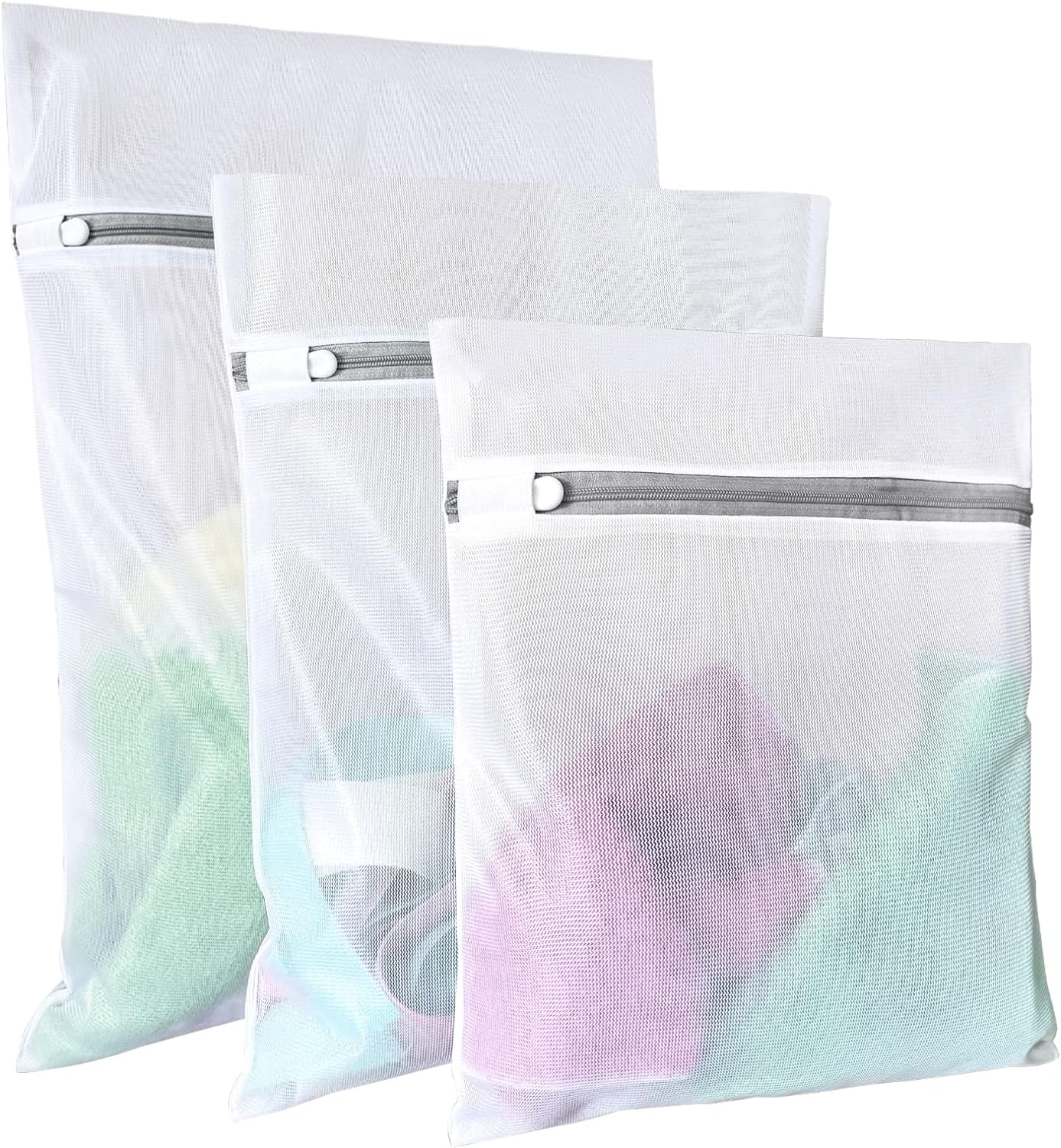 Lingerie Bags for Washing Delicates,Small Fine Mesh Laundry Bags,3Pcs(1 Large,1 Medium,1 Small)