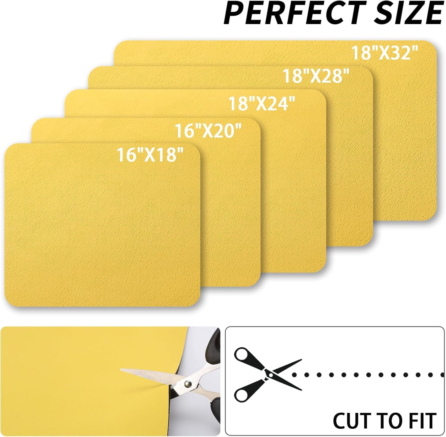 Dish Drying Mat for Kitchen Counter, Heat Resistant Drainer Mats with Non-slip Rubber Backed, Hide Stain Kitchen Super Absorbent Draining Mat, Easy to Clean Dish Rack Pad, Yellow 18"x24"