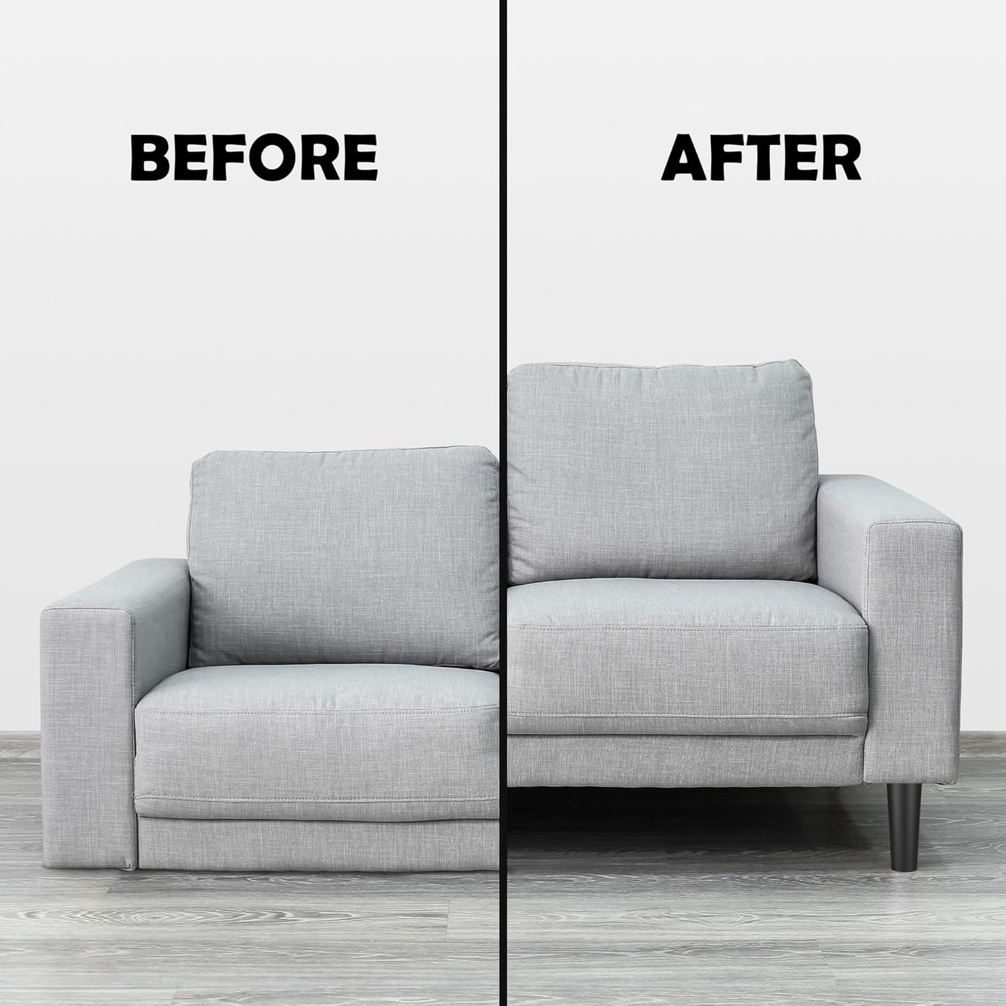 TURSTIN 8 Pack 8 Inch Plastic Furniture Legs with M8 T-Nuts Screws Tapered Sofa Couch and Chair Legs Replacement Furniture Legs for DIY Projects Sofas Coffee Tables Dressers Beds