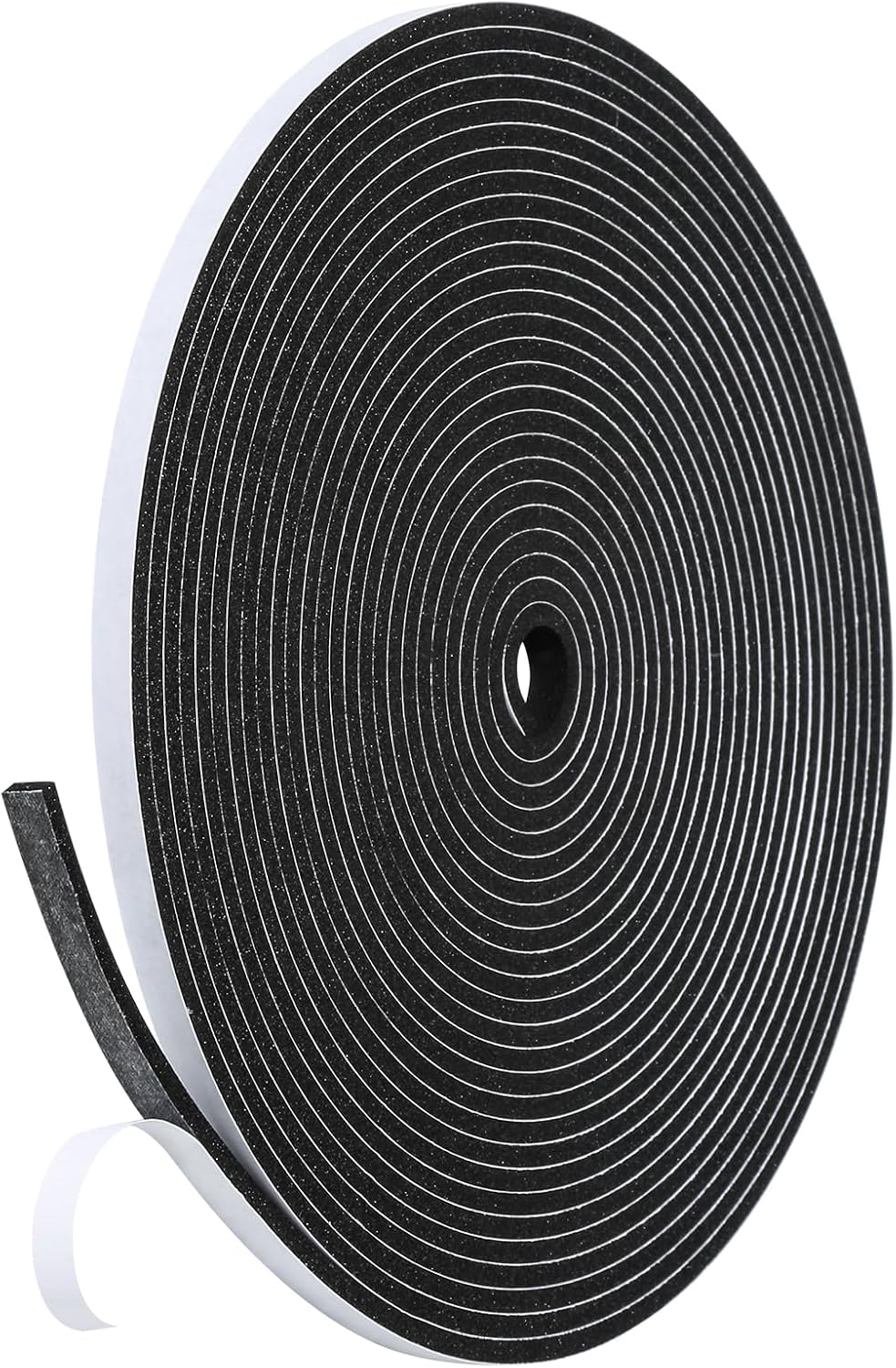 Weather Stripping Door Seal Strip- 1/4 Inch X 1/8 Inch X 26Feet, Strong Adhesive, Lightproof, Soundproof, Weatherproof Foam Tape Insulation for Sliding Door, Front Door Frame, Windows- Black