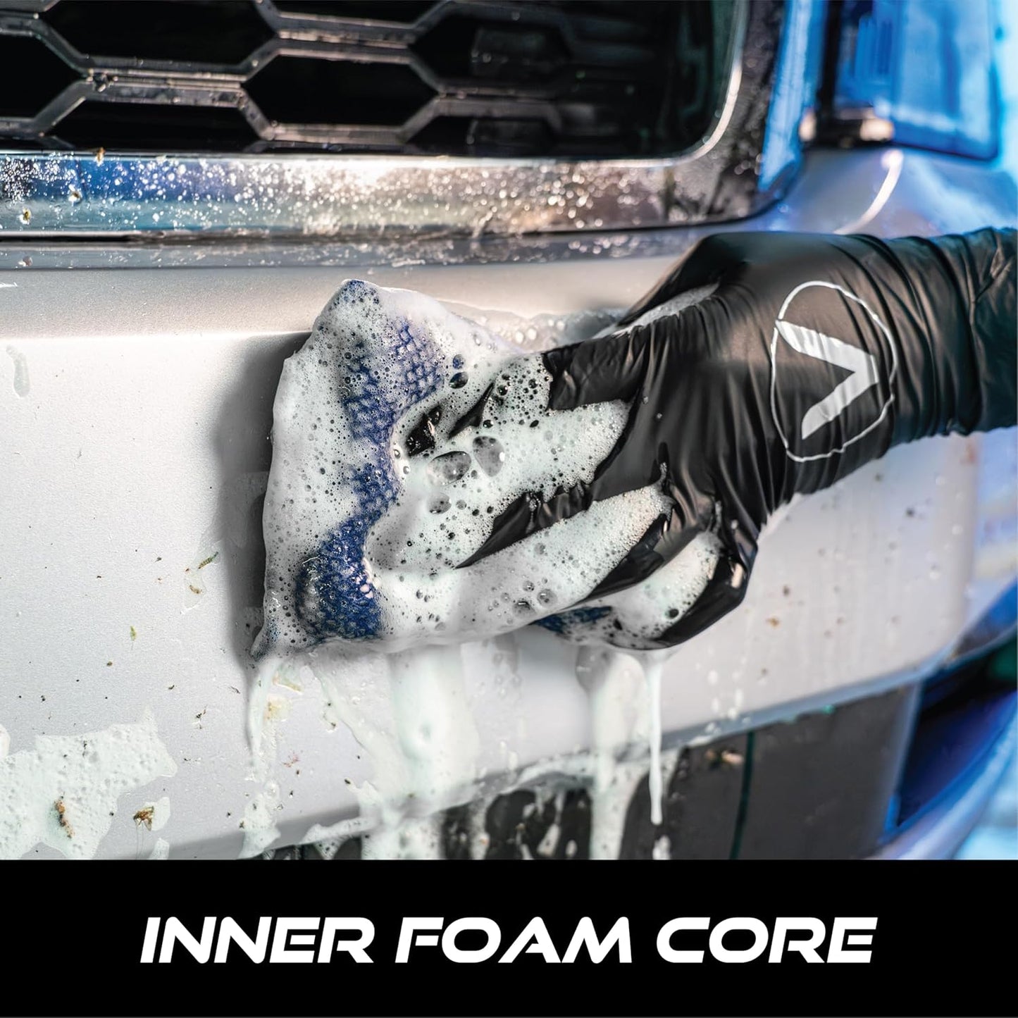 VIKING Mesh Bug Sponge, Car Wash Sponge for Cleaning Bugs and Tar, Royal Blue, 4 inch by 6 inch, 2 Pack