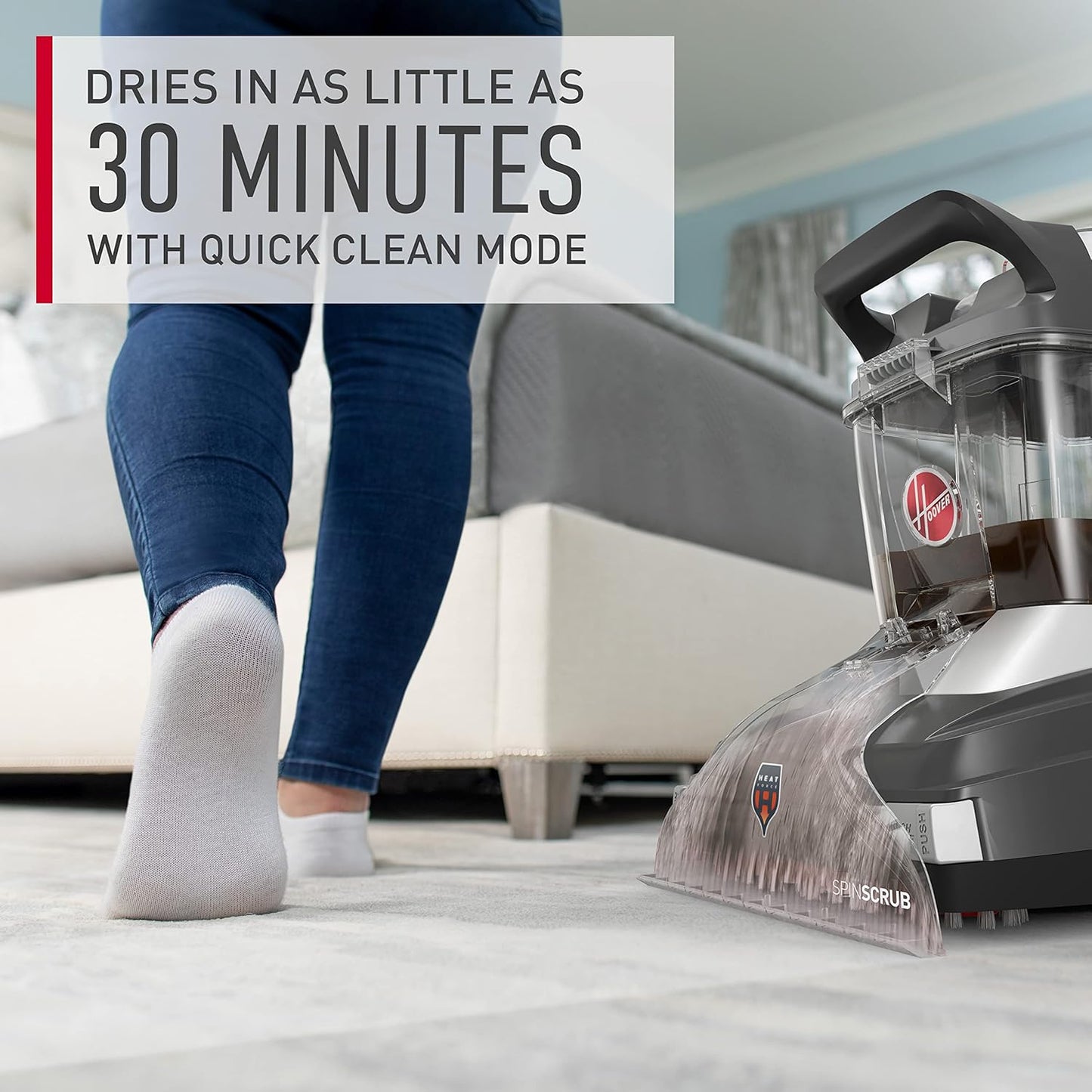 Hoover Powerscrub XL Pet Carpet Cleaner Machine, Upright Shampooer, FH68050, Black