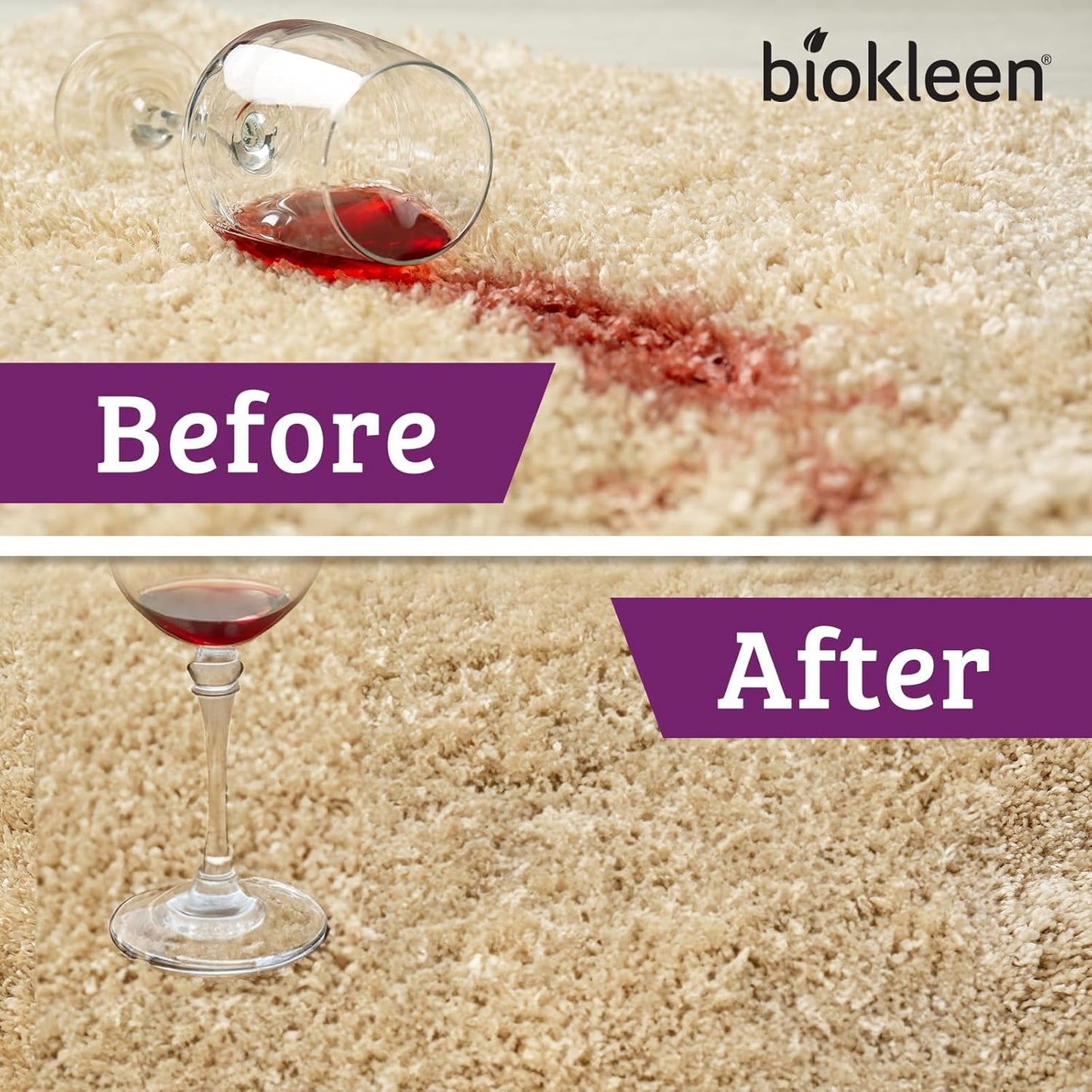 Biokleen Bac-Out Carpet Stain Remover Enzymatic, Destroys Stains & Odors Safely, for Pet Urine, Laundry, Diapers, Wine, Carpets, More, Eco-Friendly, Plant-Based