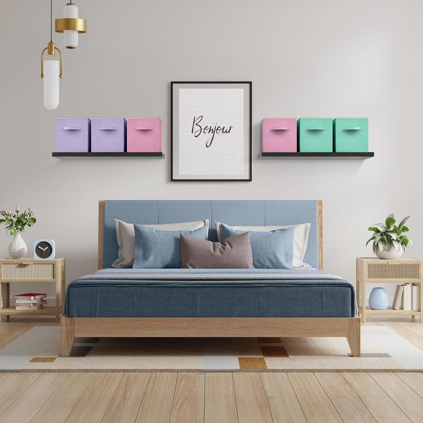 Sorbus Foldable Storage Cubes - 6 Pack, 11 Inch, Fabric, Foldable, Storage and Organization, Versatile Use, Collapsible Storage, Lightweight and Durable