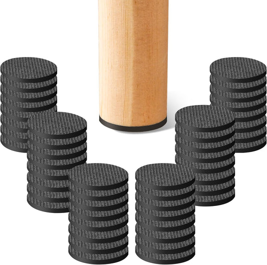 CHUNZEXI Non Slip Furniture Pads - 48 Premium Furniture Grippers Self Adhesive Rubber Furniture Feet, Anti Slide Furniture Hardwood Floor Protector for Keep Couch Stoppers (1 inch Round)