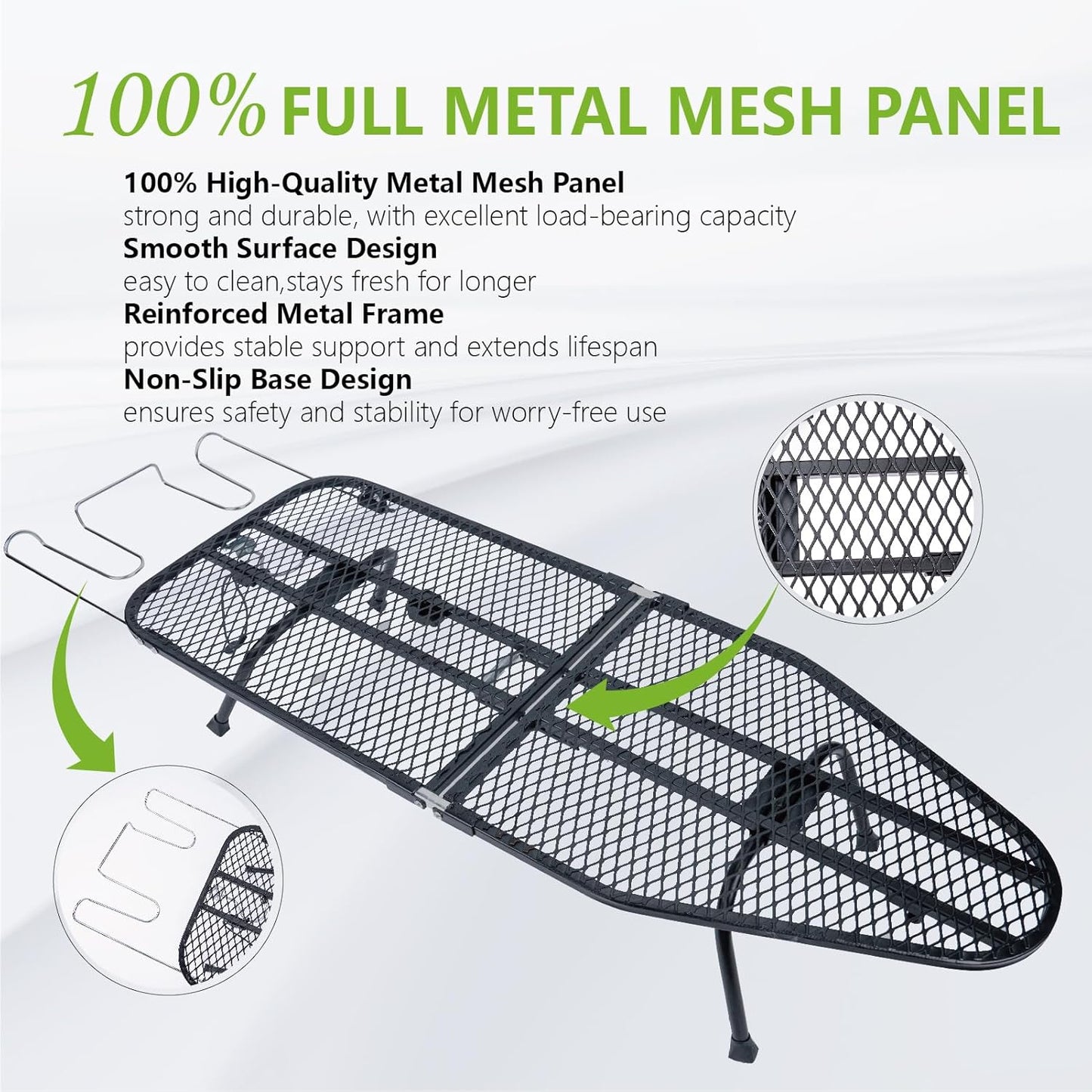 Foldable Table Top Ironing Board with Iron Rest, Portable Ironing Board Small with Heat Resistant Cotton Cover, Mini Iron Board for Small Space and Travel, 31"x12", Black