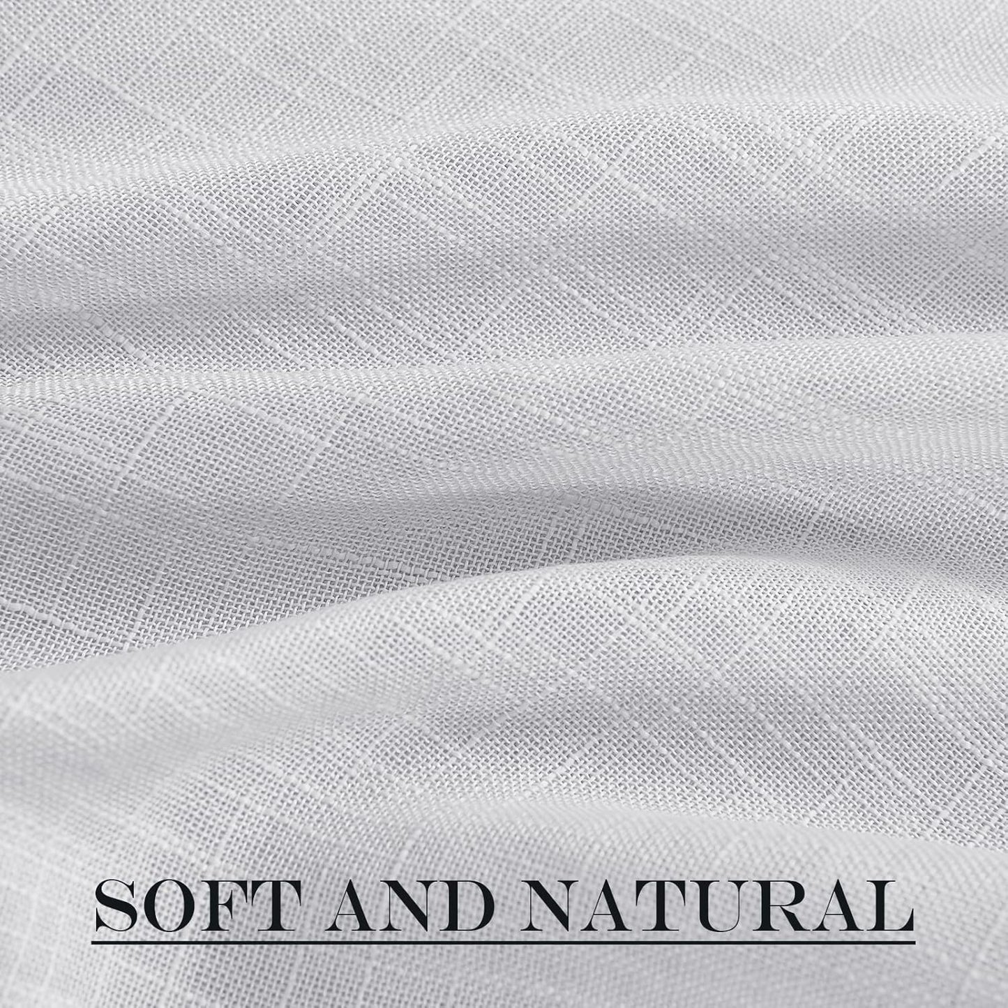 NICETOWN Light Grey Sidelight Curtain, Light Filtering Side Front Door Curtains for Small Window, French Door Curtain for Window Cover, 26W X 50L with Tieback, 1 Panel