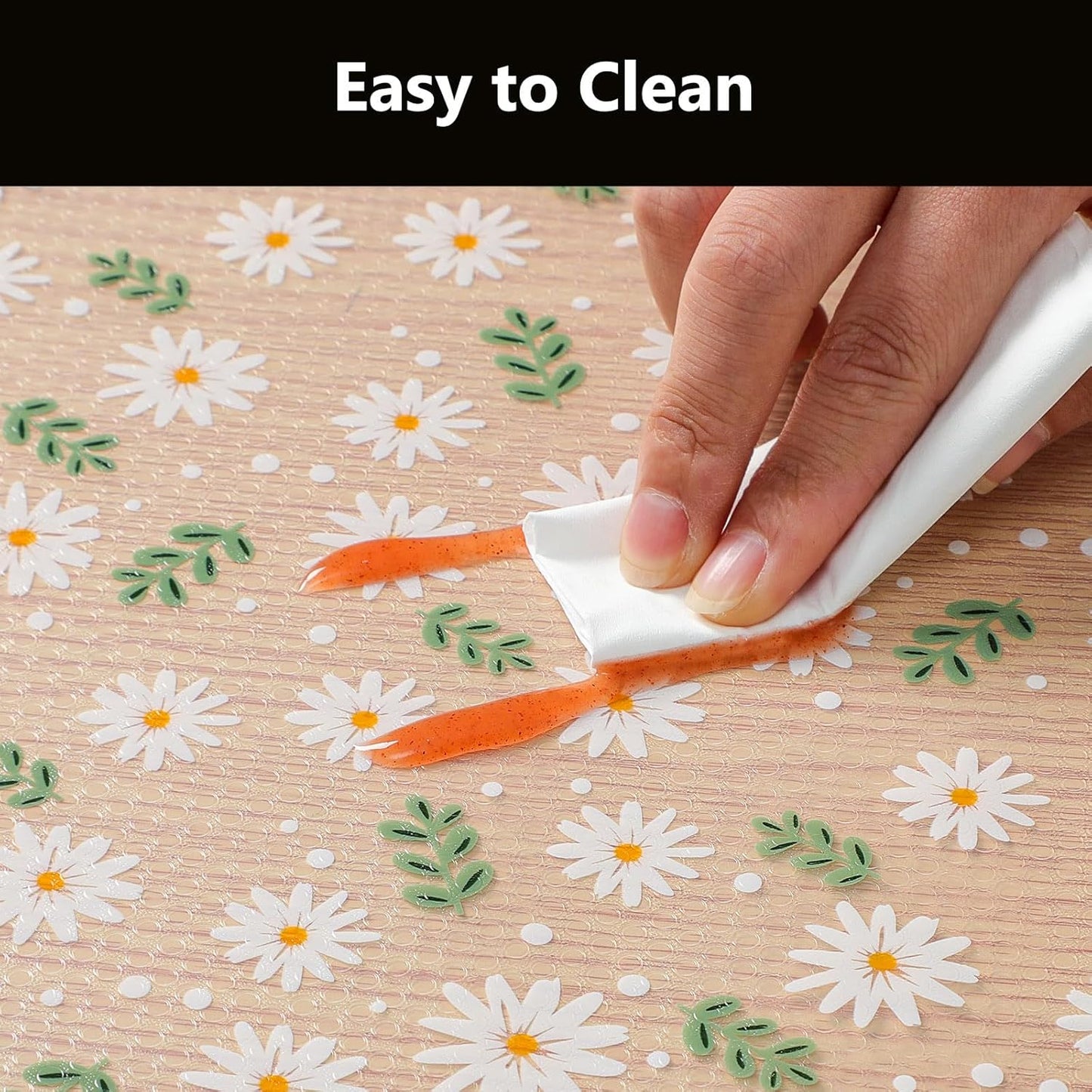 INNOLITES Shelf Liner – Cabinet & Drawer Liner Non-Adhesive – Waterproof Oil-Proof – Durable EVA with Floral for Kitchen Cabinets Refrigerator – BPA-Free, Easy to Cut 11.8" x 236"