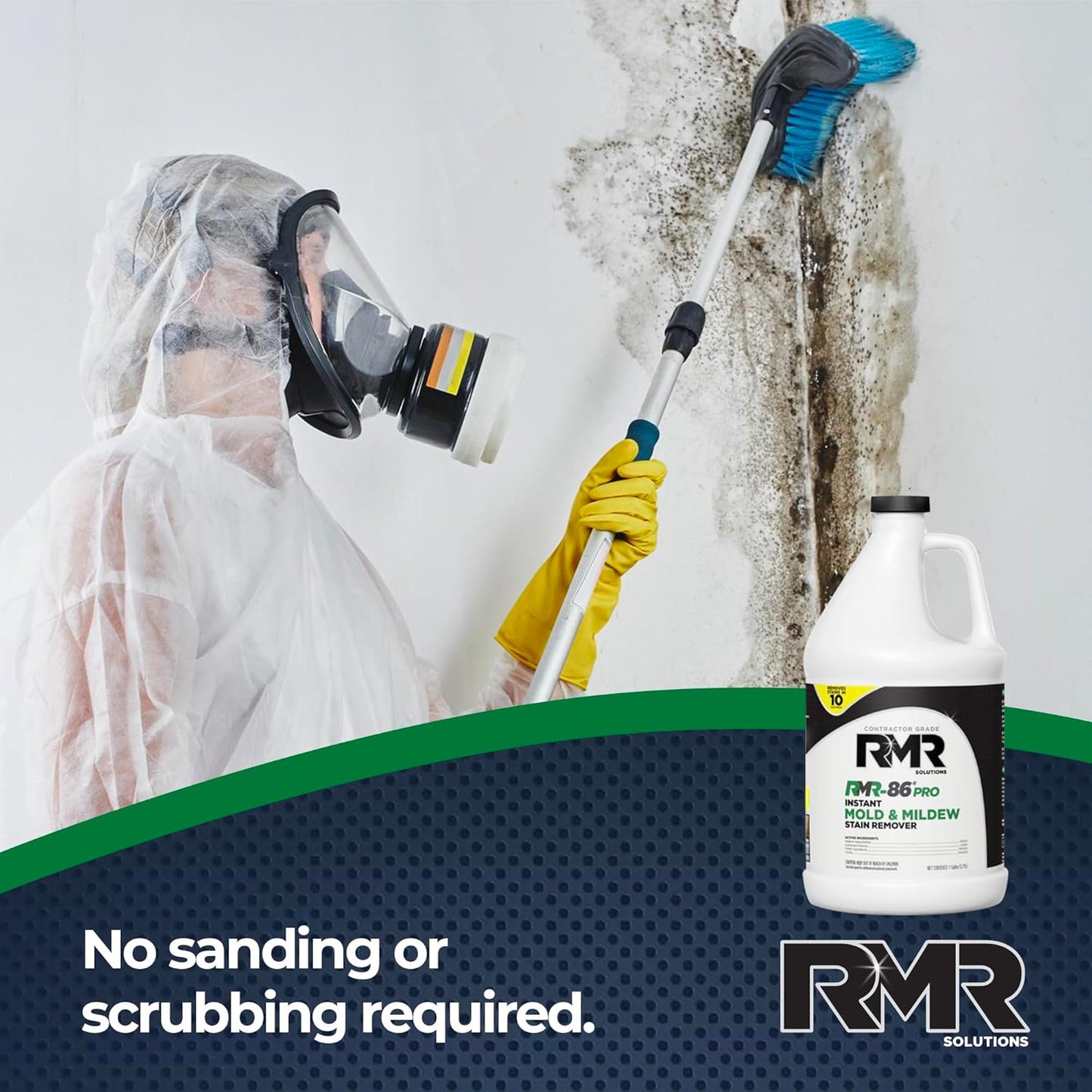 RMR-86 Pro Contractor Grade Mold Stain & Mildew Stain Remover Cleaning Solution, Professional Quality Formula, 1 Gallon
