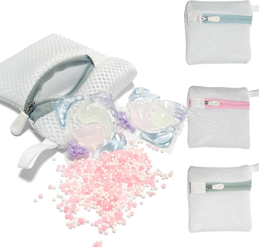 4PCS Laundry Pod Anti-Sticking Bag Laundry Pods Dissolution Protection Bag Scent Beads Bags Durable Storage Bag for Pods Scented Beads