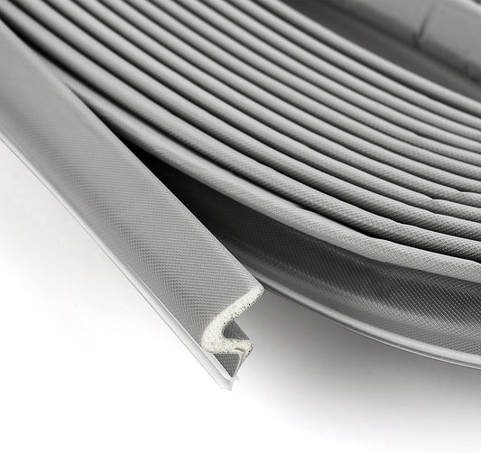 Weather Stripping Door Seal Strip Soundproof Q Foam Tape, Exterior Door Insulation Strip for Large Gap, Easy to Install(Grey, 30FT)