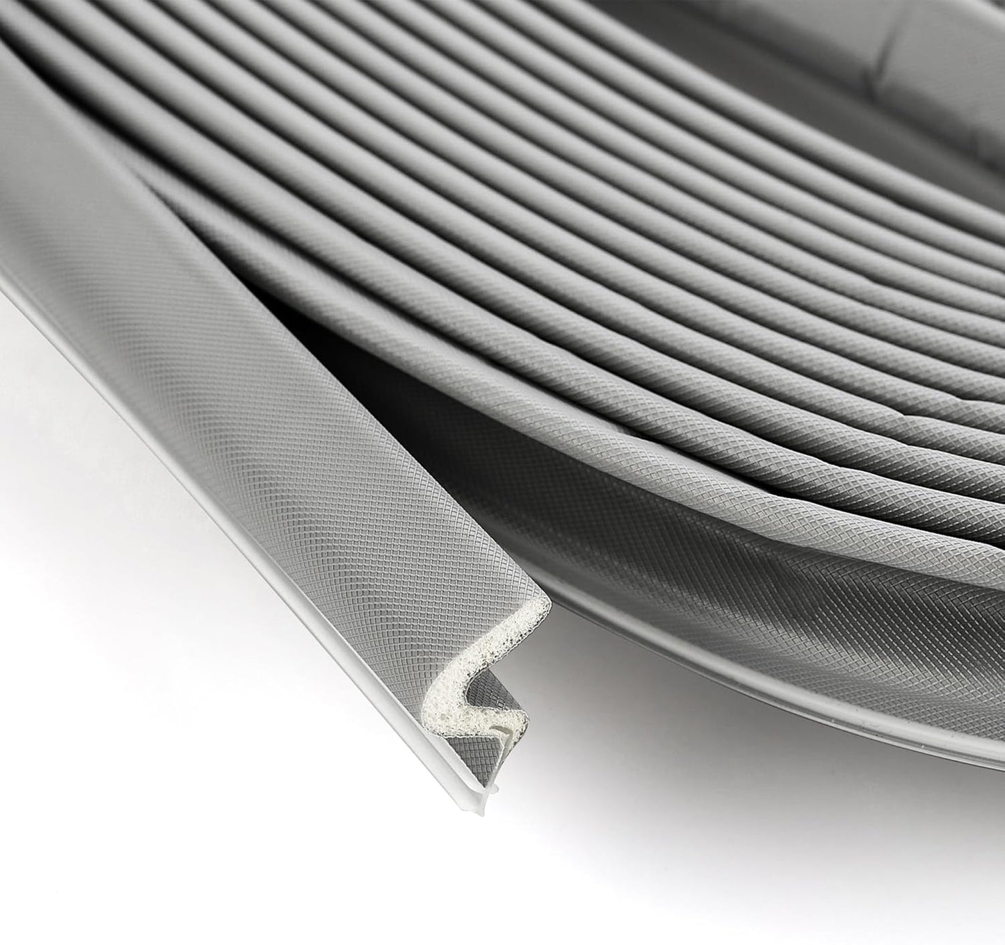 Weather Stripping Door Seal Strip Soundproof Q Foam Tape, Exterior Door Insulation Strip for Large Gap, Easy to Install(Grey, 19.8FT)