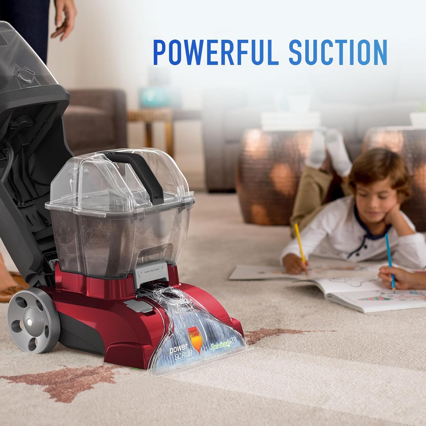 Hoover PowerScrub Deluxe Carpet Cleaner Machine for Carpet and Upholstery, Deep Cleaning Carpet Shampooer Machine with Multi-Purpose Tools, Pair Carpet Cleaner Solution