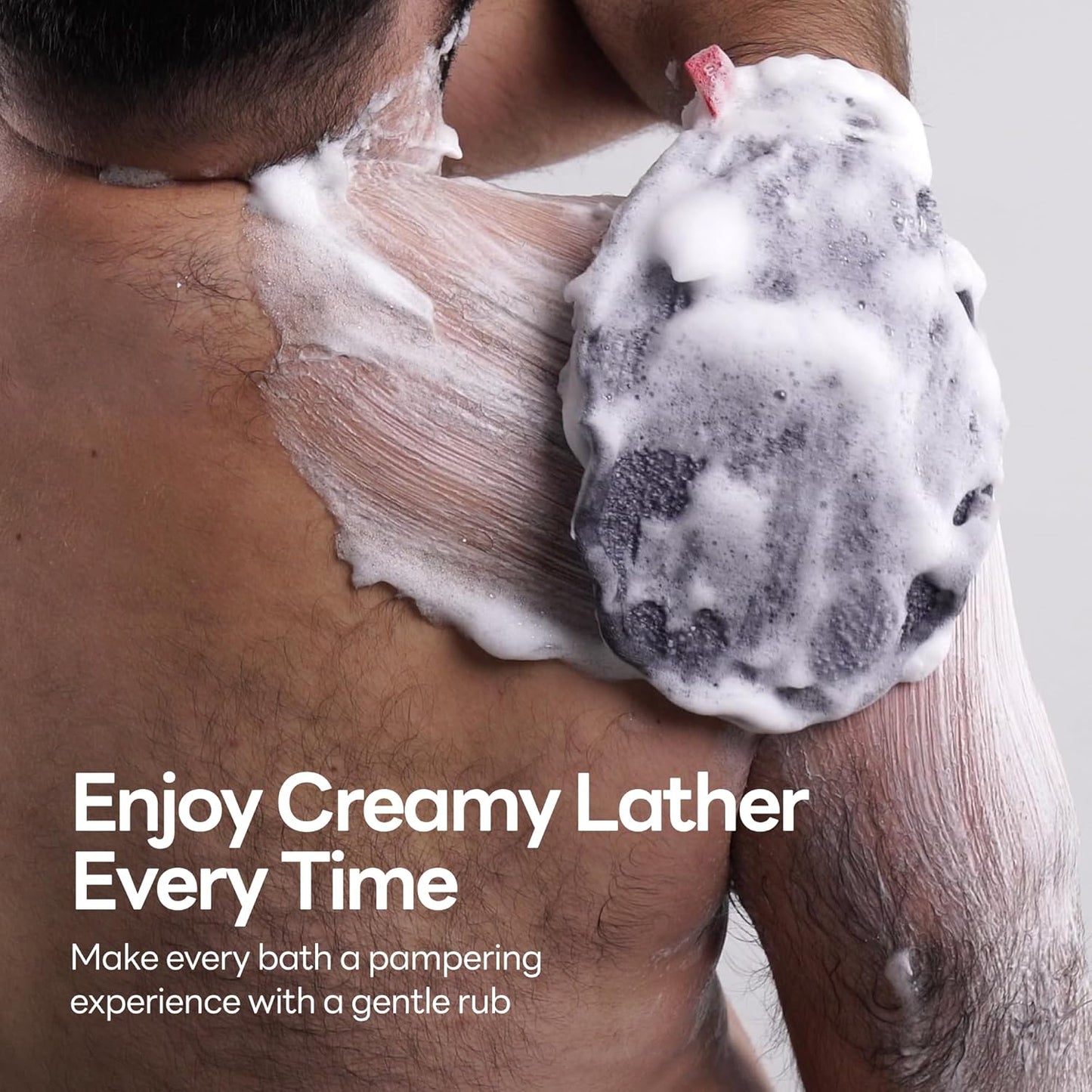 Exfoliating Mitt, Body Scrubber for Deep Exfoliation, Korean Scrub Mitt, Turkish Body Exfoliator for Remove Dead Skin, Gentle Lightweight Loofah Bath Glove for Shower (2 Pack)