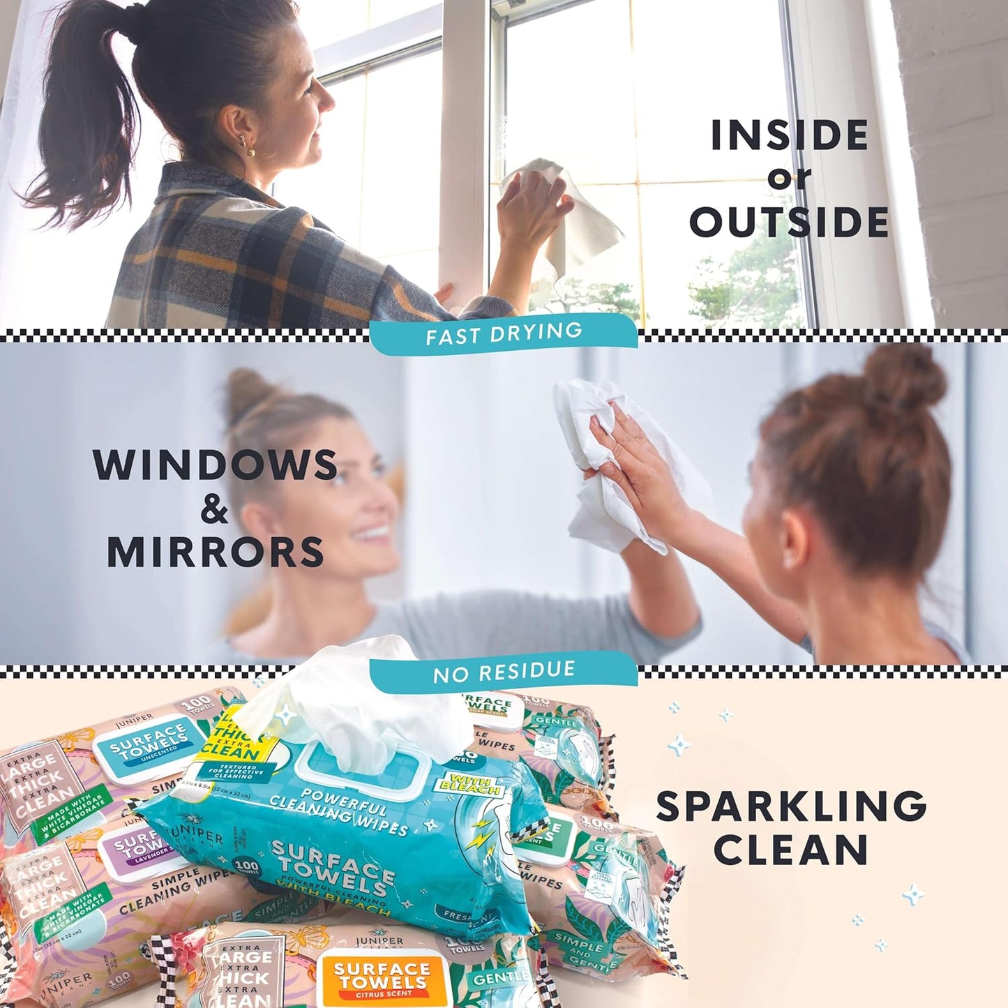 6 Packs Surface Cleaning Wipes Bleach Free, Thick & Large Dispose, All-Purpose Cleaner for Bathroom, Kitchen, Office, 600 Count Soft Flow, Biodegradable, Lavender Scent