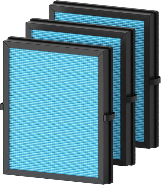 3-Pack MK04 Replacement Filter for Aroeve MK04/MG04JH Air Purifier - 4-in-1 H13 True HEPA Filter for Dust, Pet Dander, Smoke, and Pollen (Standard Version)